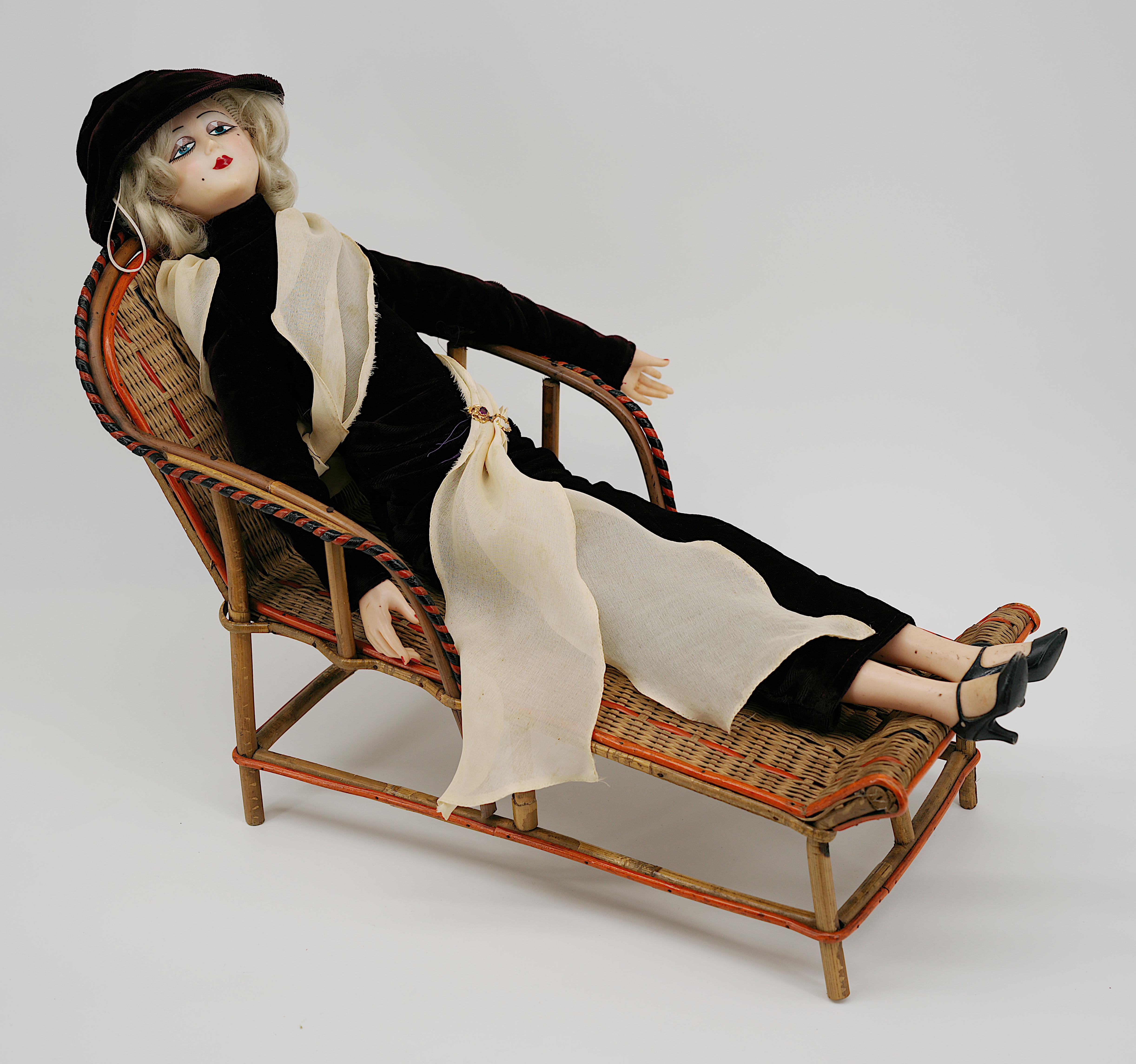 Rare Bamboo & Rattan Doll's Bedroom, Playhouse, ca.1900 For Sale 8