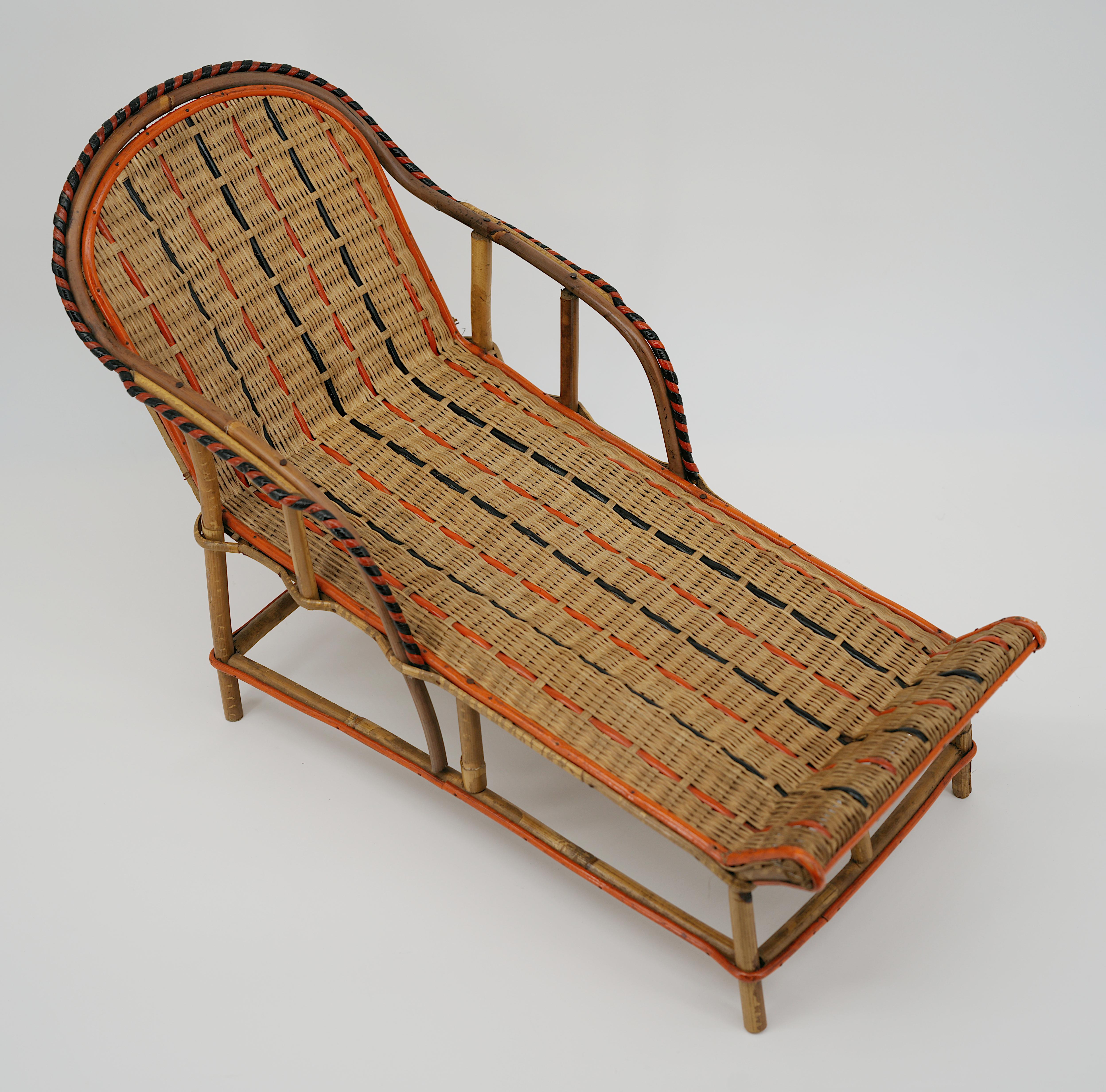 Fabric Rare Bamboo & Rattan Doll's Bedroom, Playhouse, ca.1900 For Sale