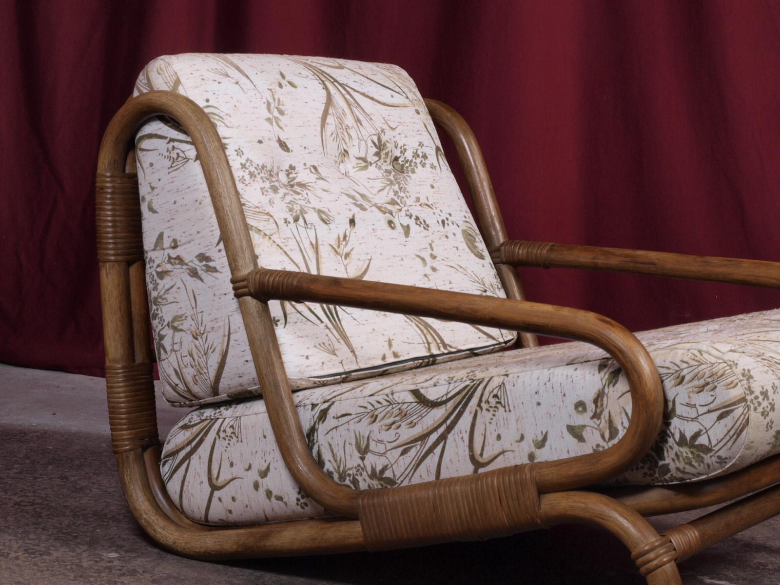 Rare Bamboo Vintage Danish Lounge Chairs, set of 2 Bon état à Store Heddinge, DK