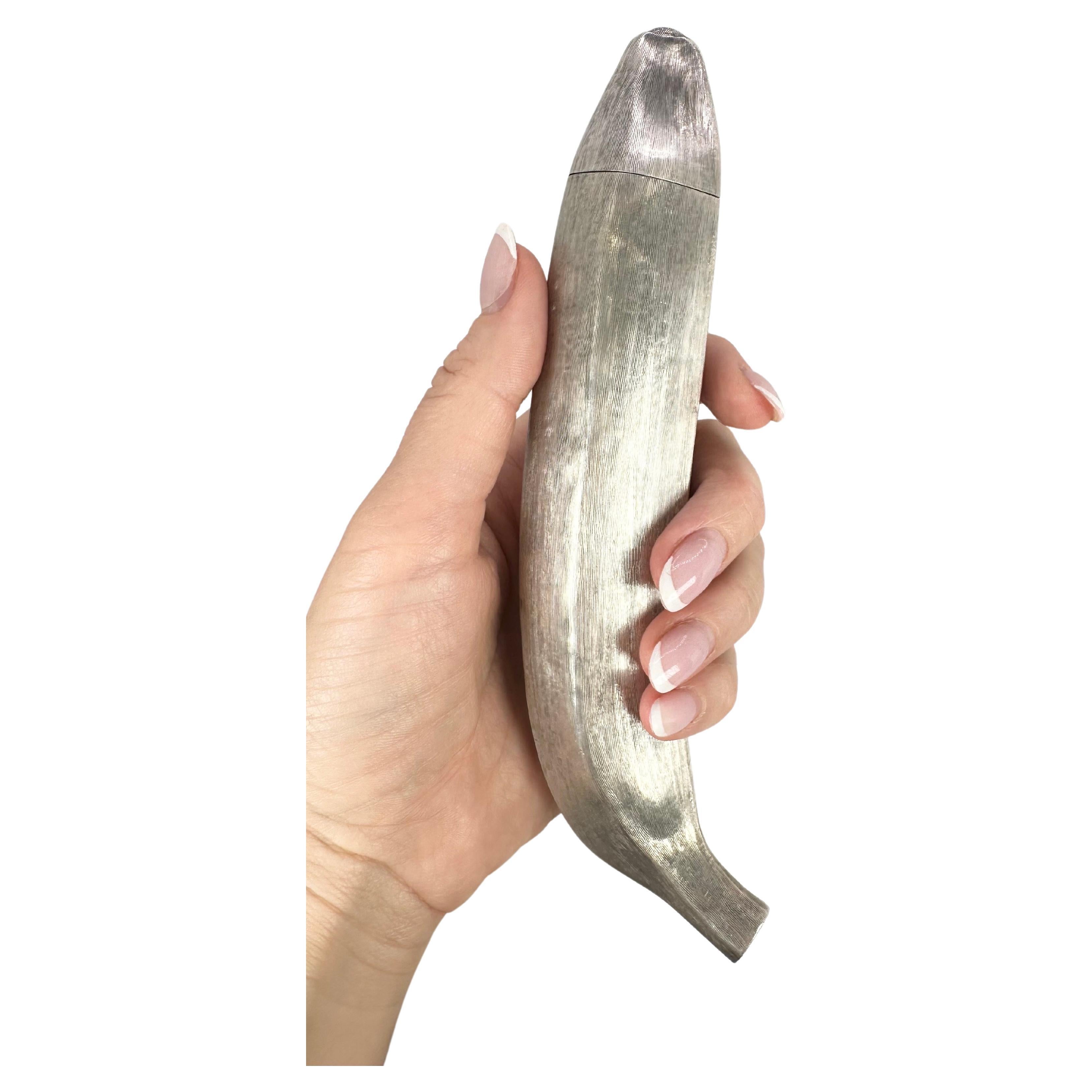 Portapuros Plátano Raro Plátano de plata hecho a mano en venta