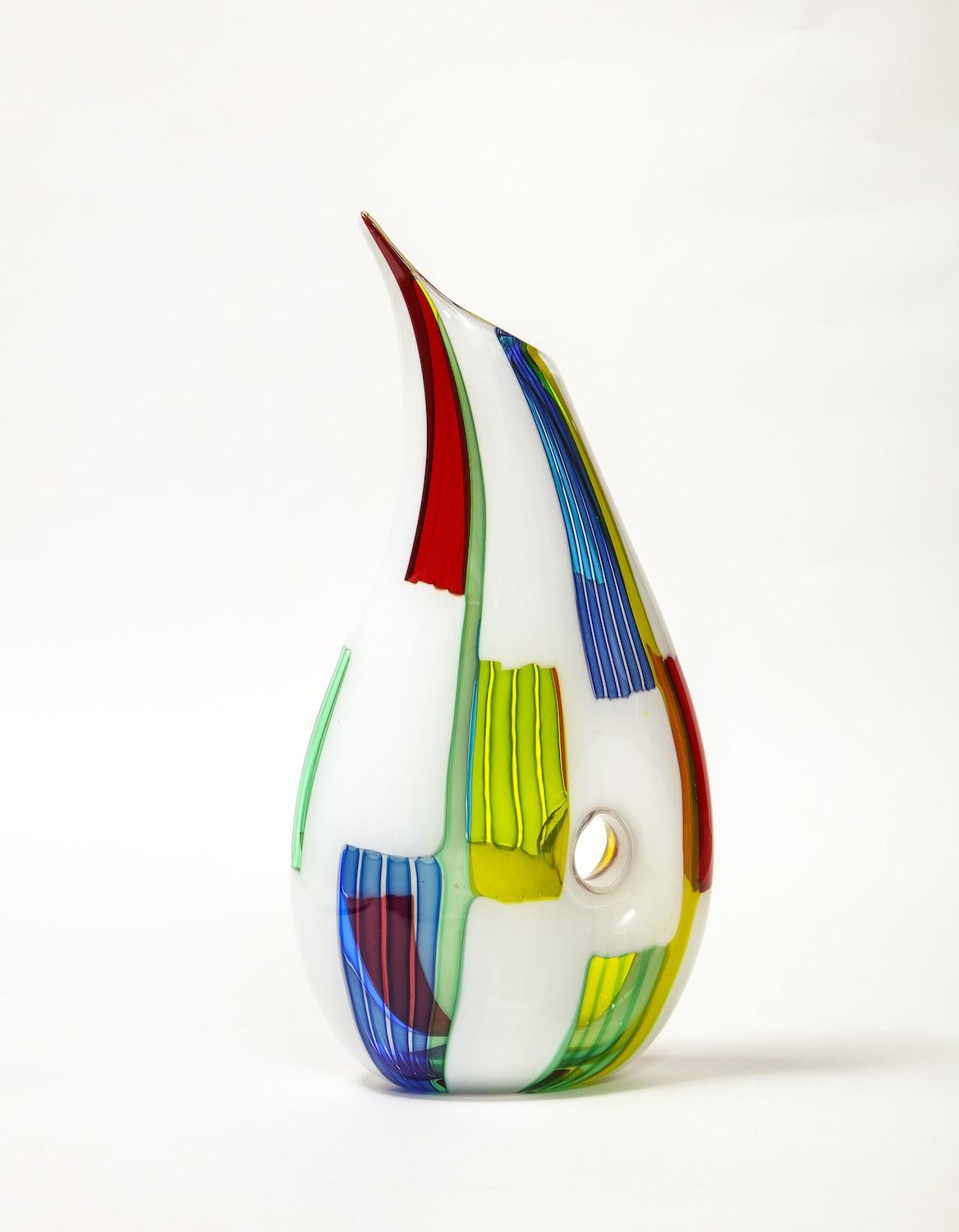 Seltene Vase „Bandiere“ von Anzolo Fuga für A.V.E.M. (Italienisch) im Angebot