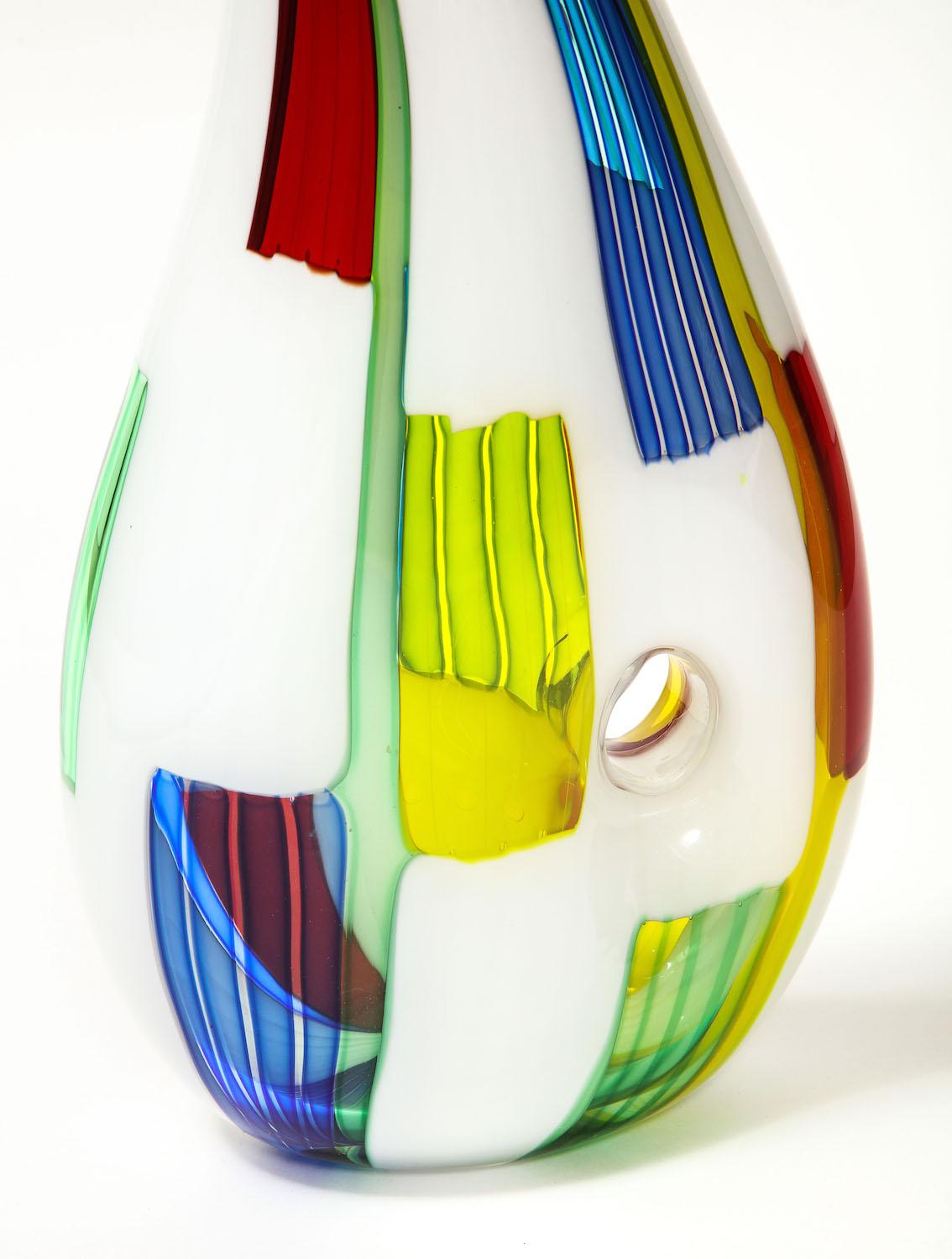 Seltene Vase „Bandiere“ von Anzolo Fuga für A.V.E.M. (Handgefertigt) im Angebot
