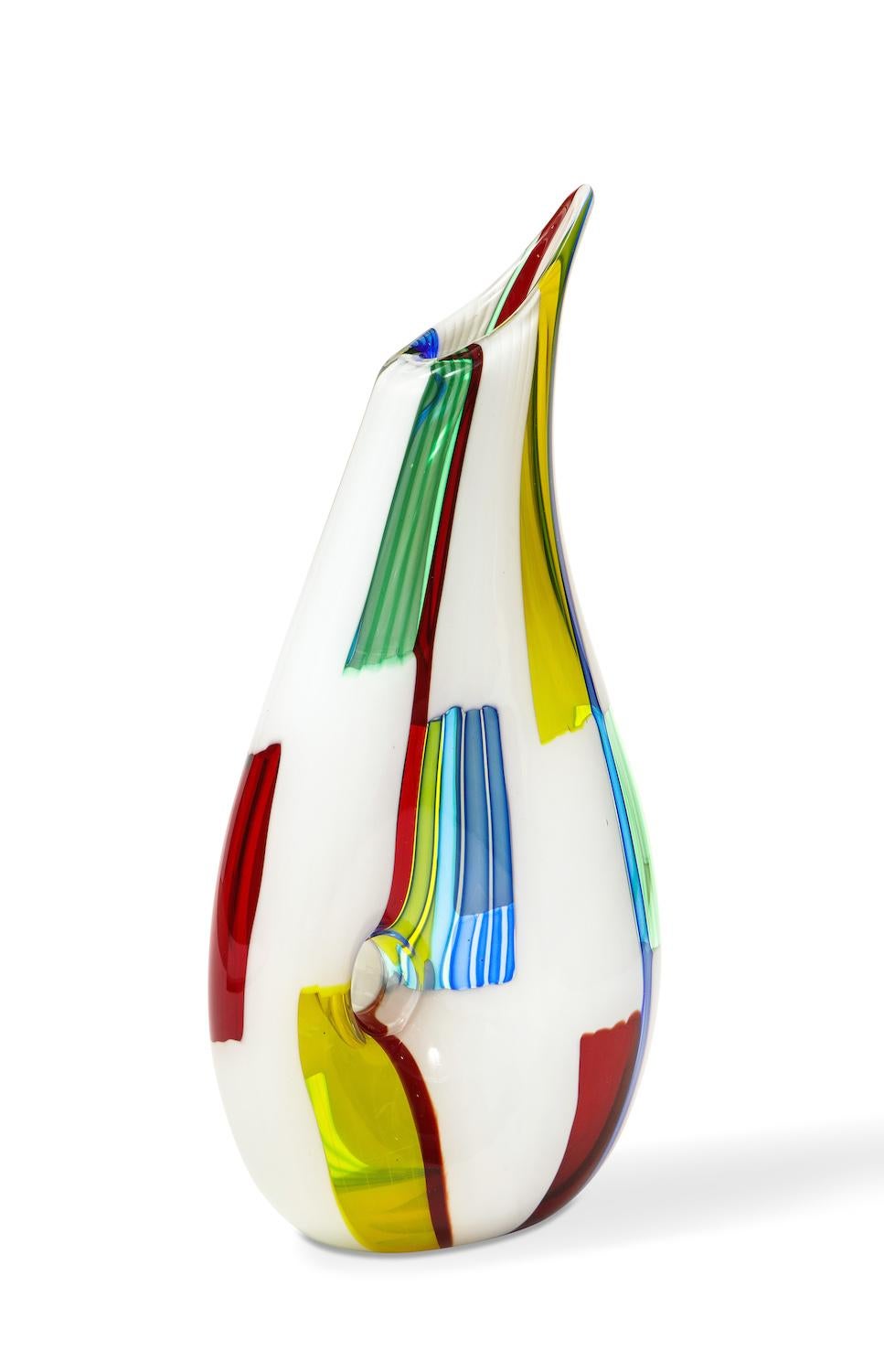 Seltene Vase „Bandiere“ von Anzolo Fuga für A.V.E.M. (Mitte des 20. Jahrhunderts) im Angebot