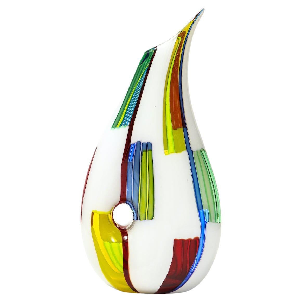 Seltene Vase „Bandiere“ von Anzolo Fuga für A.V.E.M. im Angebot