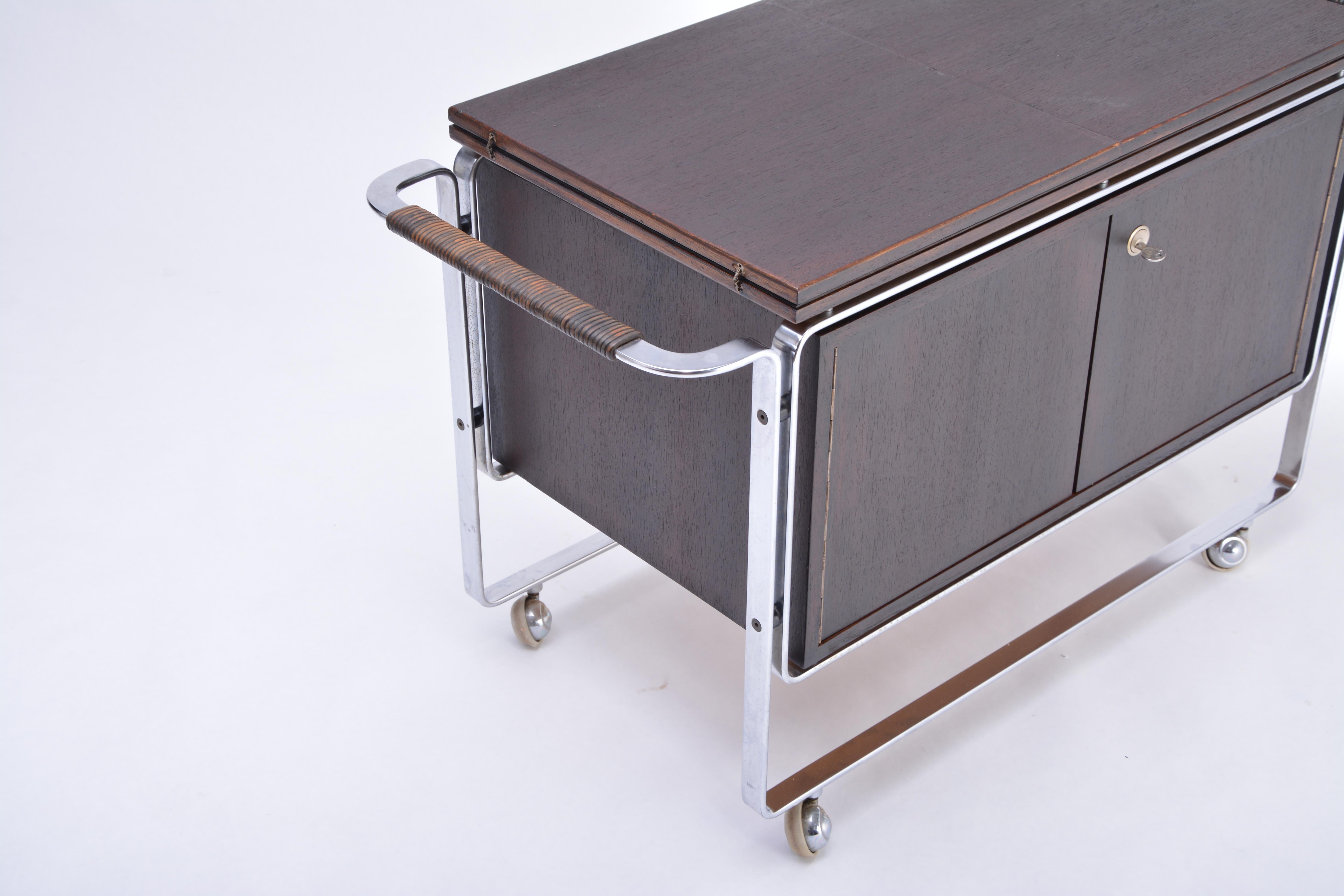 Steel Rare Bar Cart Designed by Horst Brüning for Kill International