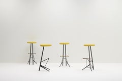 Rare Bar Stools by Willy Van Der Meeren for Tubax, Belgium, 1950s