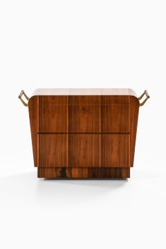 Seltener Barwagen aus Messing und Palisanderholz von Erik Matsson, 1930er Jahre