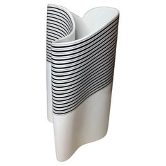 Rare Barbara Brenner Rosenthal Studio Linie Op Art Wave Vase Germany Mint