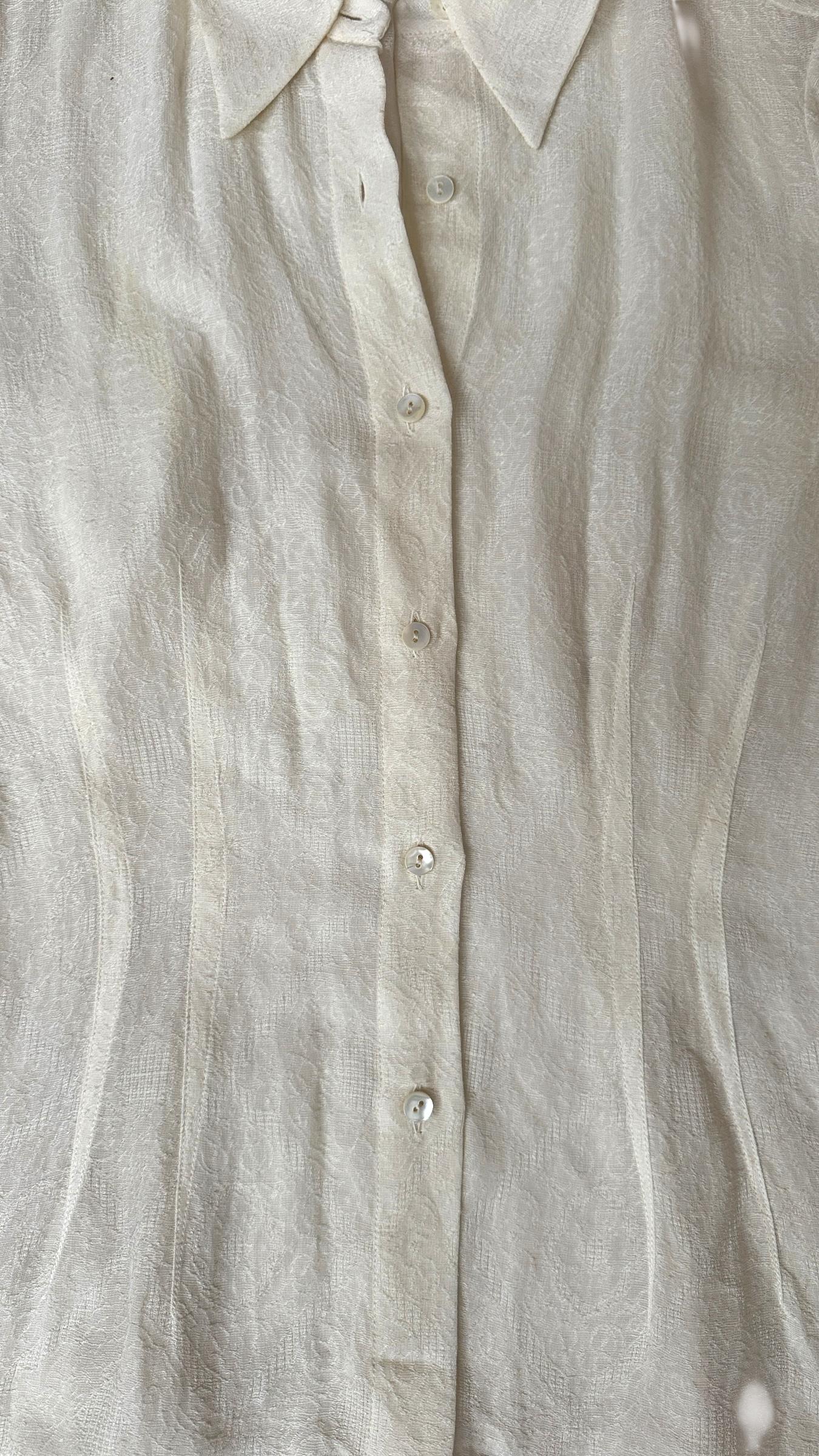 Raro conjunto Barbara Bui de dos piezas en seda - Camisa entallada y chaleco halter en seda en venta 7