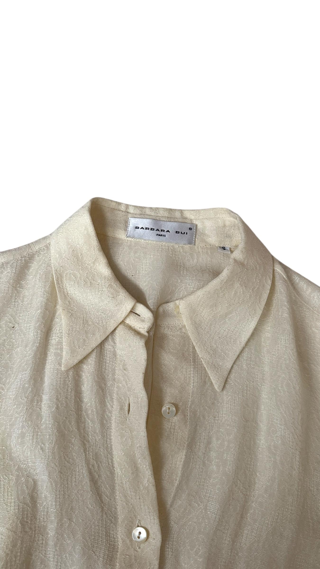 Raro conjunto Barbara Bui de dos piezas en seda - Camisa entallada y chaleco halter en seda en venta 10