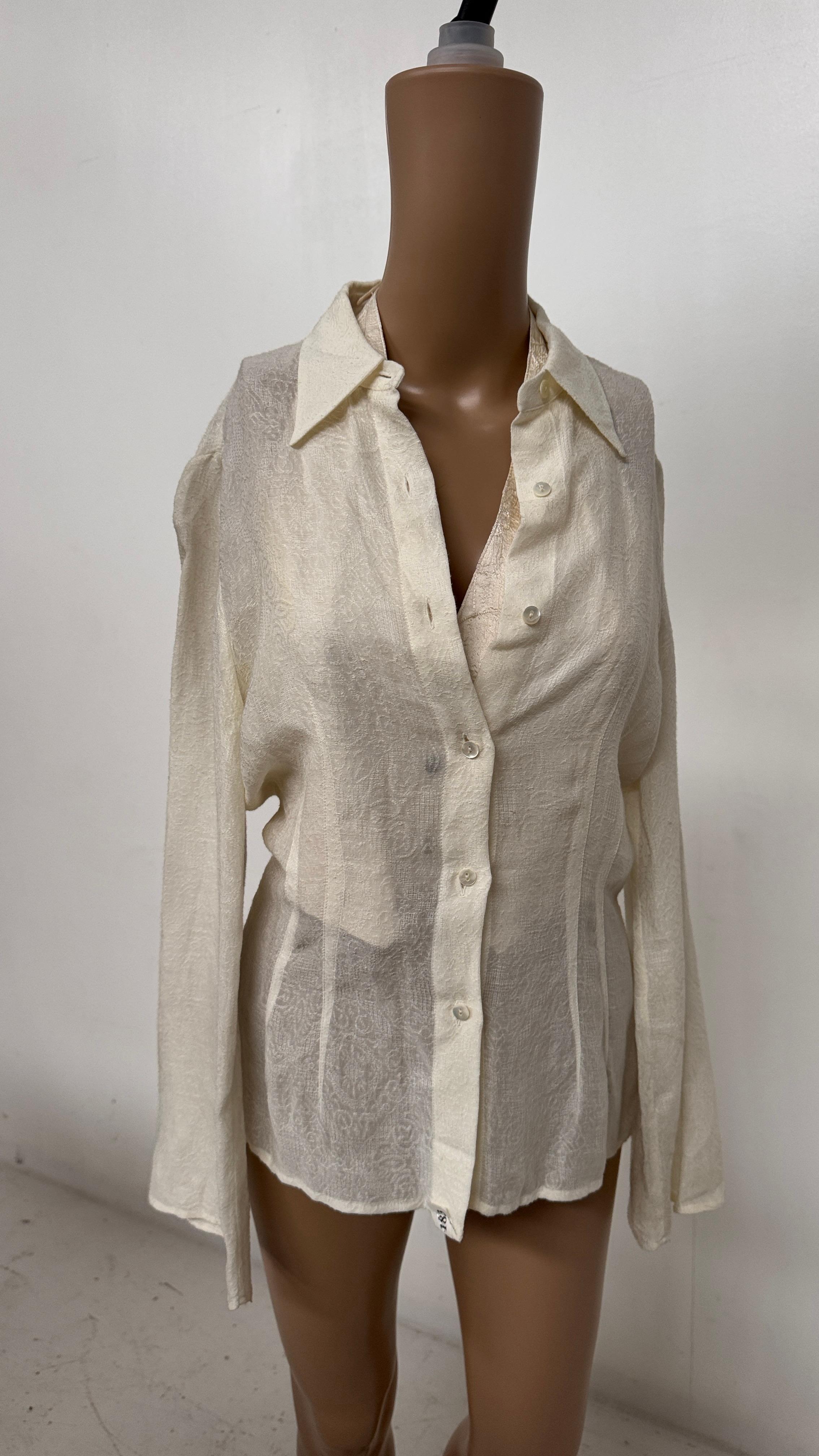 Raro conjunto Barbara Bui de dos piezas en seda - Camisa entallada y chaleco halter en seda en venta 15