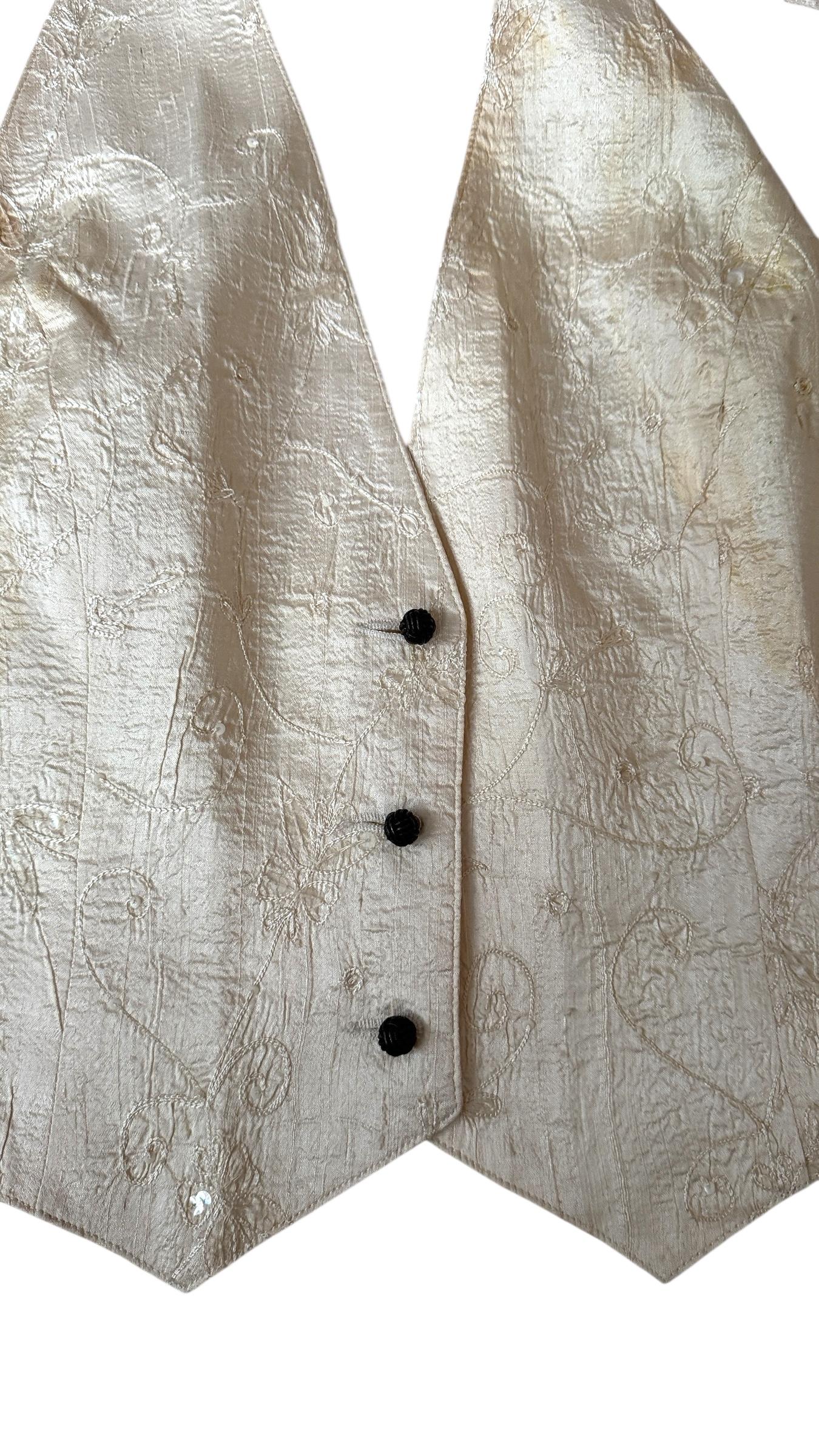 De las mujeres Raro conjunto Barbara Bui de dos piezas en seda - Camisa entallada y chaleco halter en seda en venta