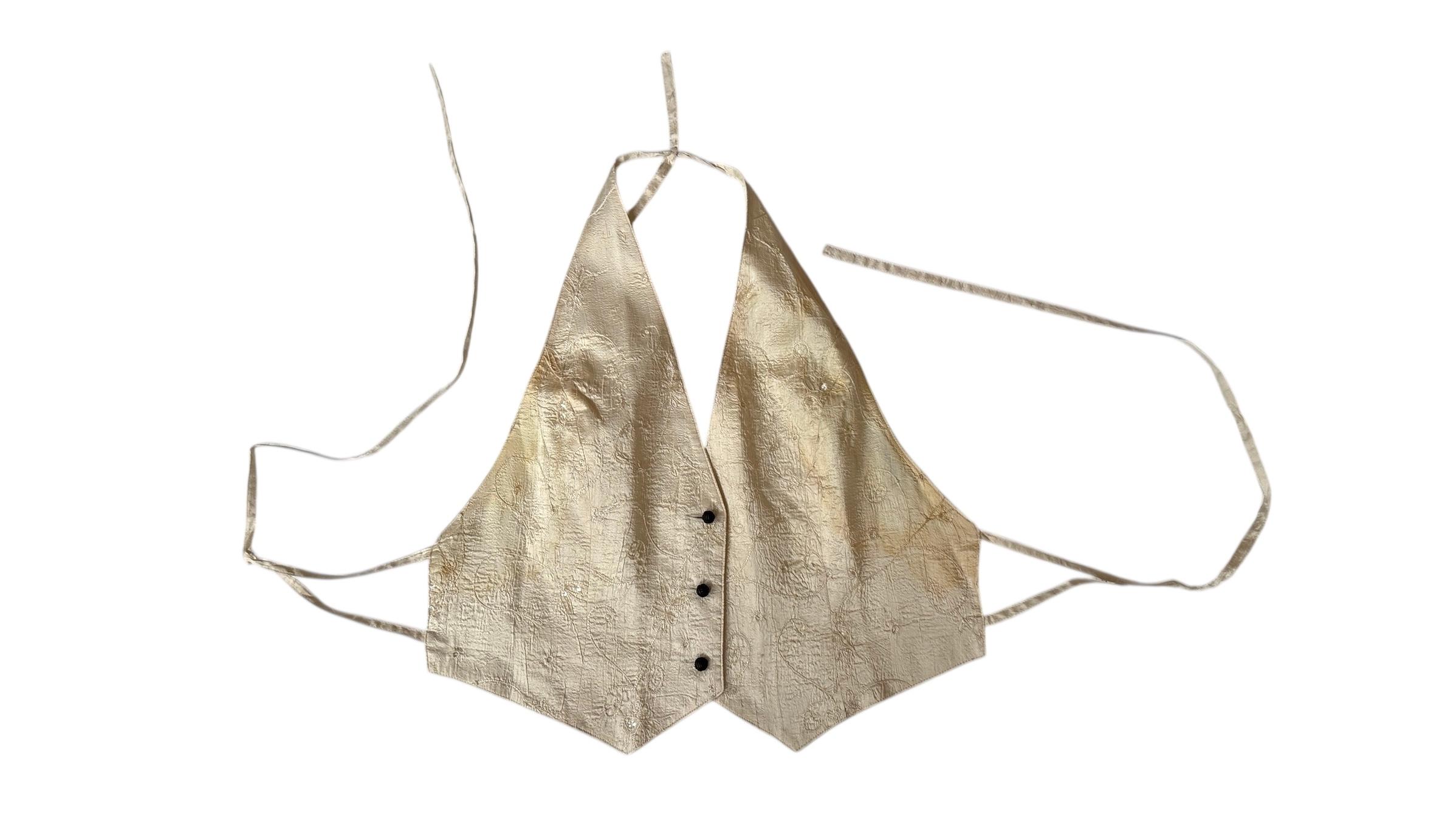 Raro conjunto Barbara Bui de dos piezas en seda - Camisa entallada y chaleco halter en seda en venta 3
