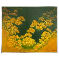 Rare Barbara Murray Signed Original Midcentury Style Abstract Painting Art