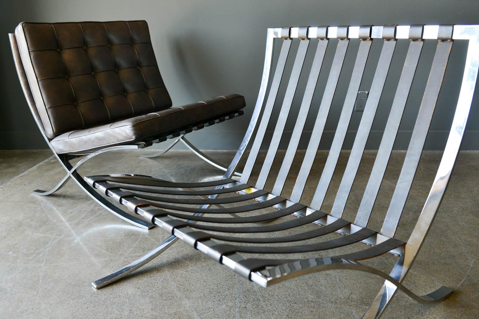Rare Barcelona Chairs by Gerald R. Griffith for Ludwig Mies van der Rohe, 1970 In Good Condition In Costa Mesa, CA