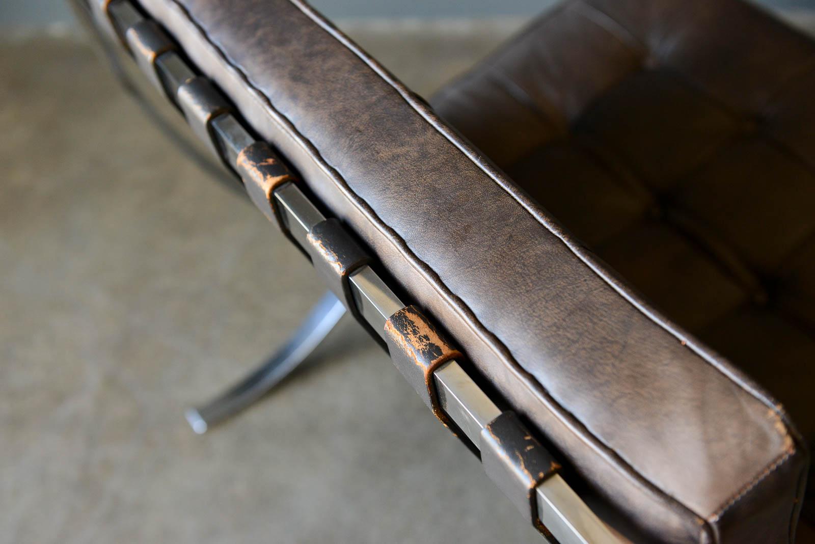Steel Rare Barcelona Chairs by Gerald R. Griffith for Ludwig Mies van der Rohe, 1970
