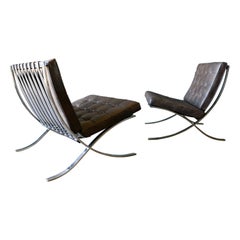 Rare Barcelona Chairs by Gerald R. Griffith for Ludwig Mies van der ...