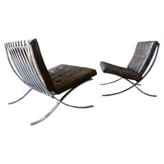 Vintage Rare Barcelona Chairs by Gerald R. Griffith for Ludwig Mies van der Rohe, 1970