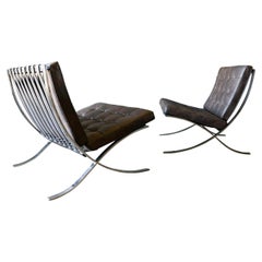 Rare Barcelona Chairs by Gerald R. Griffith for Ludwig Mies van der Rohe, 1970