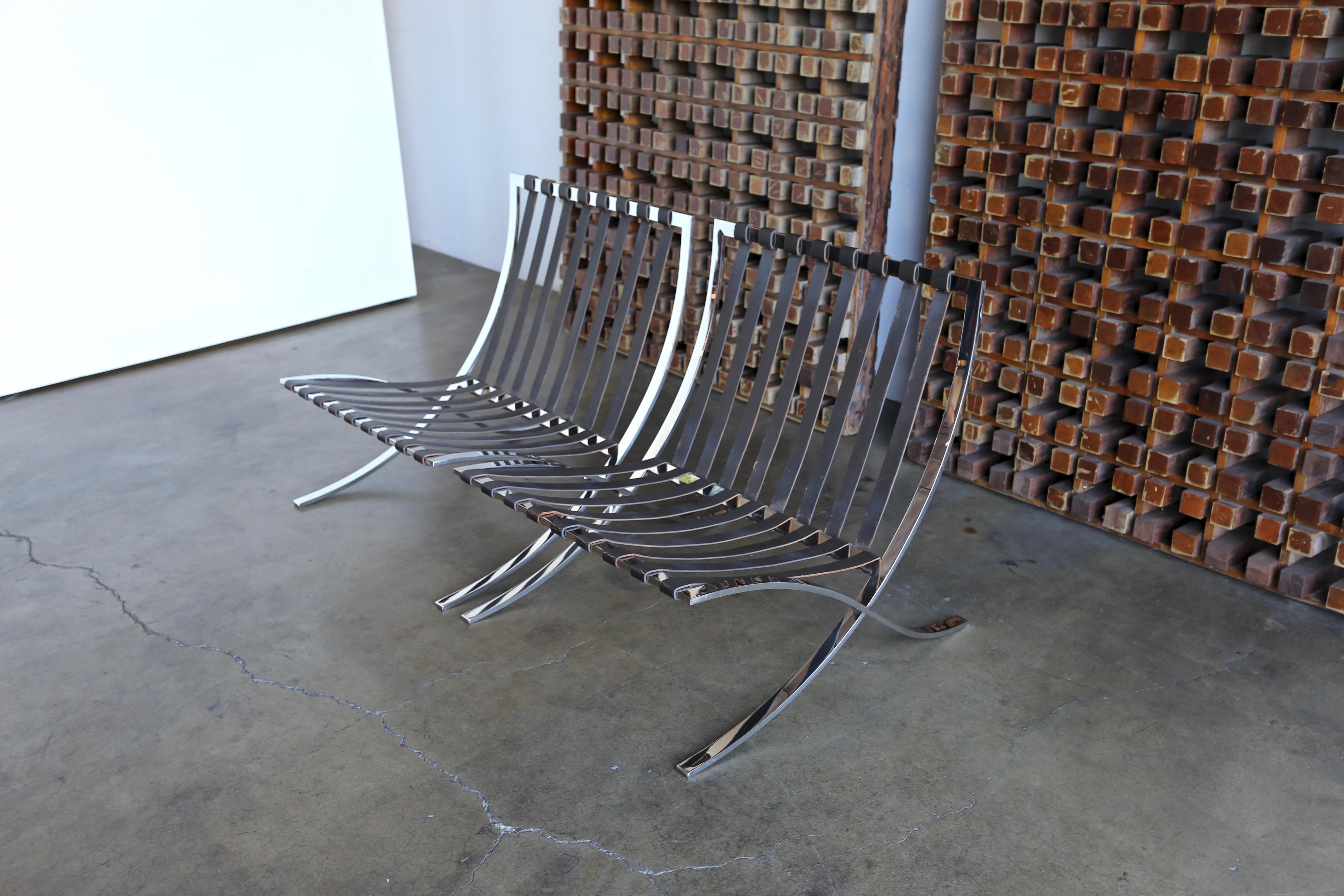 Rare Barcelona Chairs by Ludwig Mies van der Rohe for Gerald R. Griffith 6