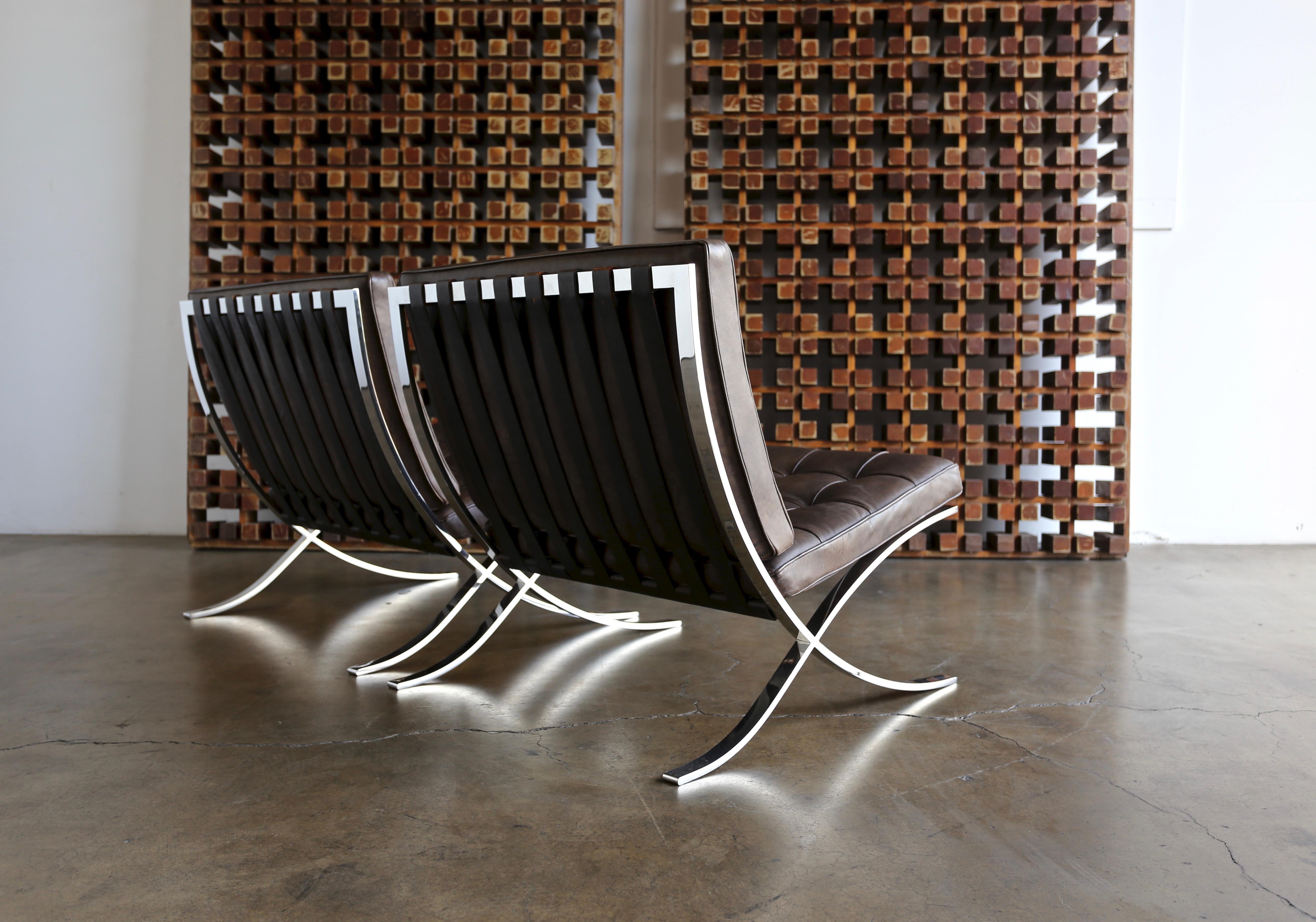 20th Century Rare Barcelona Chairs by Ludwig Mies van der Rohe for Gerald R. Griffith