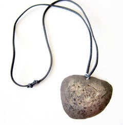 Rare 1950s Barney Reid California Studio Sterling Silver Pendant Necklace