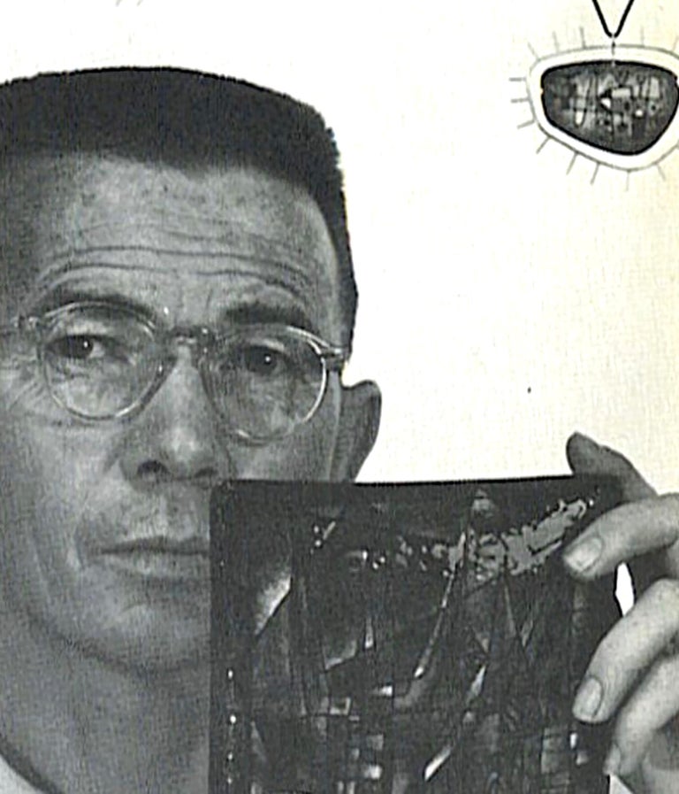 Rare Barney Reid San Diego Modern Hand Carved Wood Boomerang