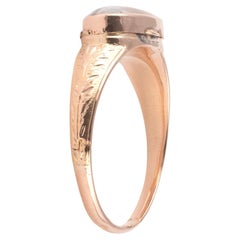 Rare Baroque 17th Century Gold & Rock Crystal Devotional Reliquary Ring