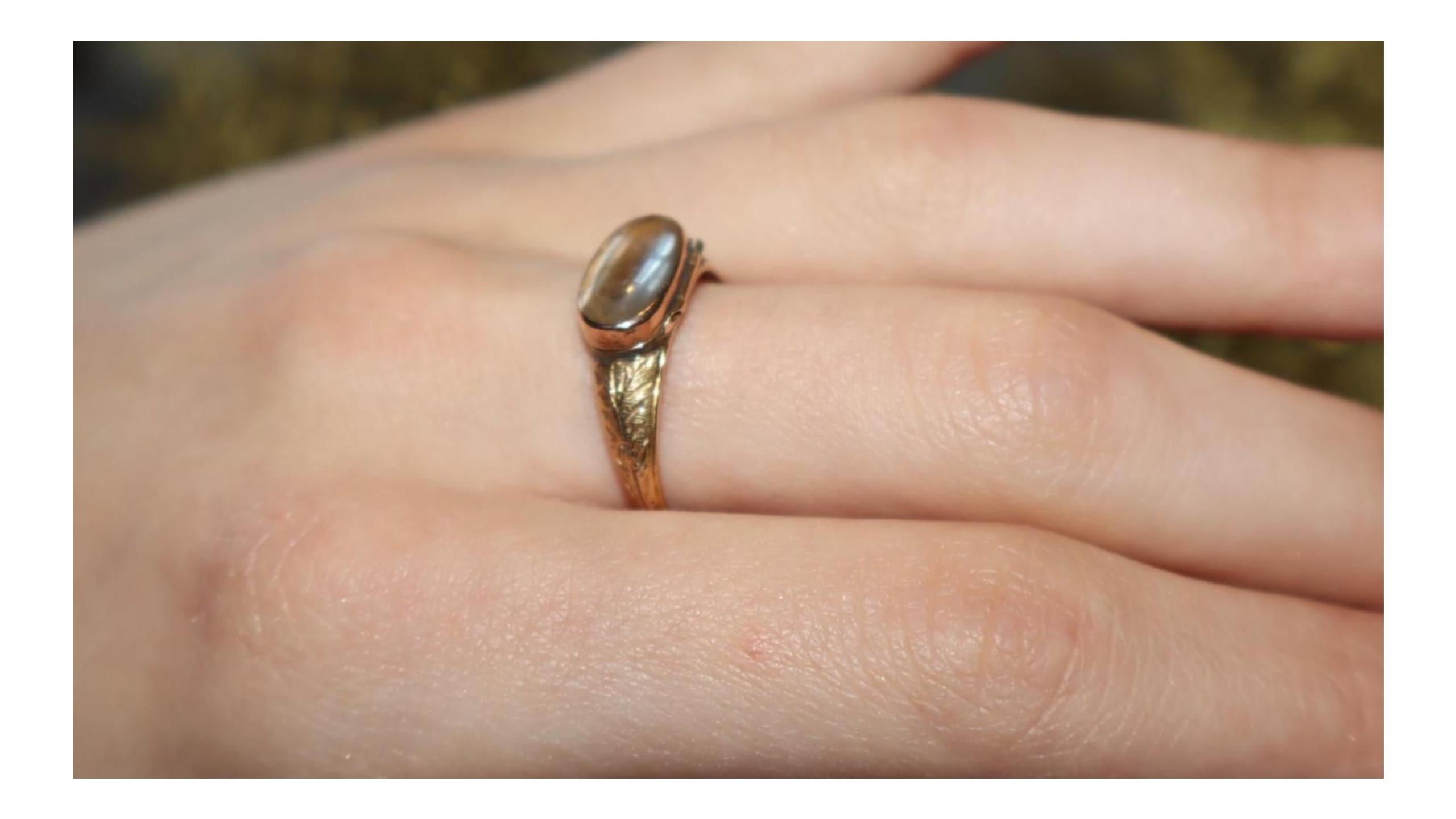Rare Baroque 17th Century Gold & Rock Crystal Devotional Reliquary Ring For Sale 4