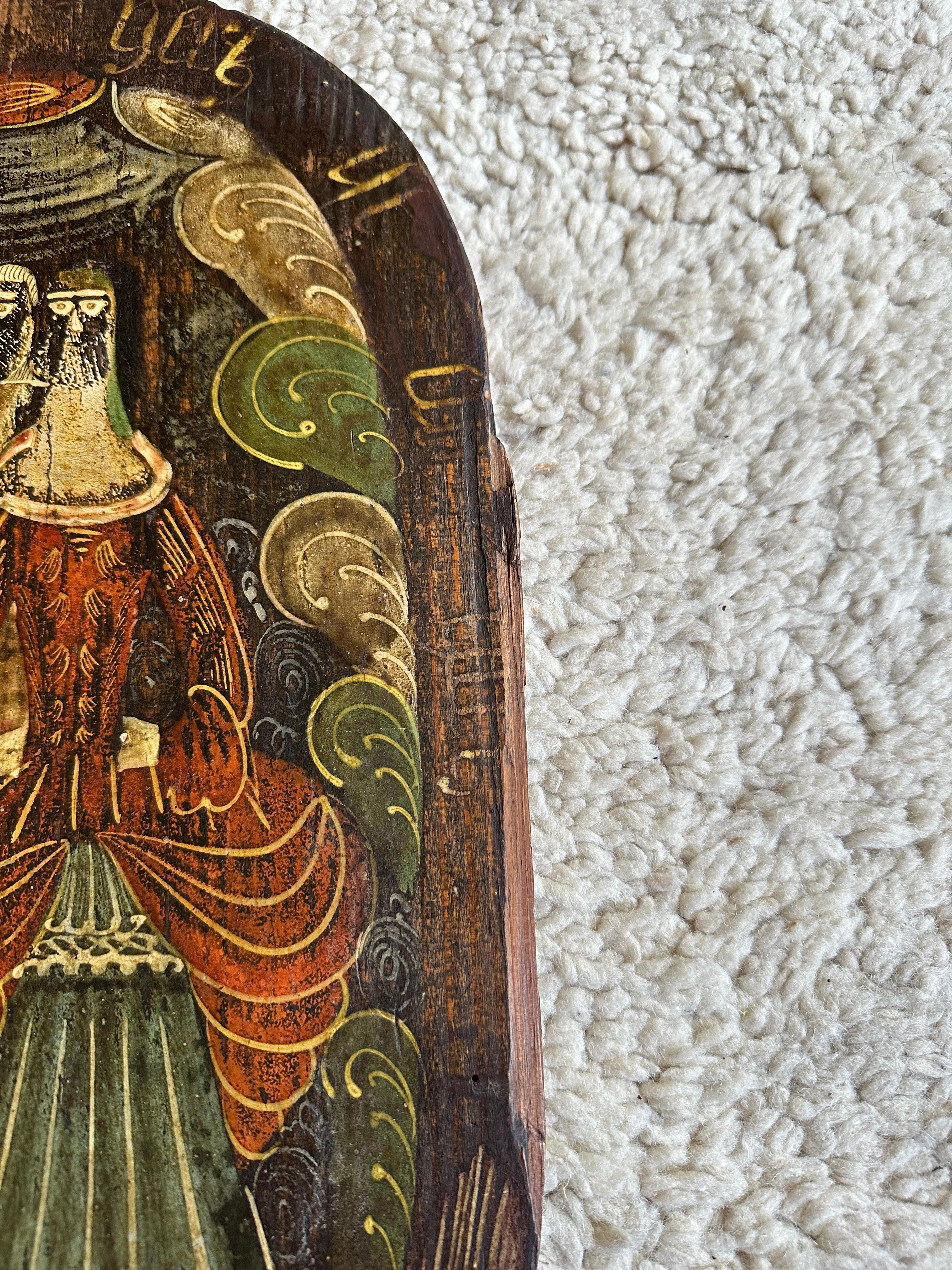 Rara tapa de sombrerera barroca del siglo XVIII: Auténtica decoración de pared para casas rústicas en venta 1
