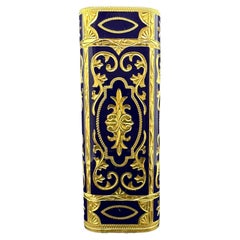 Rare Baroque Cartier “Royking” Vintage 18gold & Lacquer Lighter