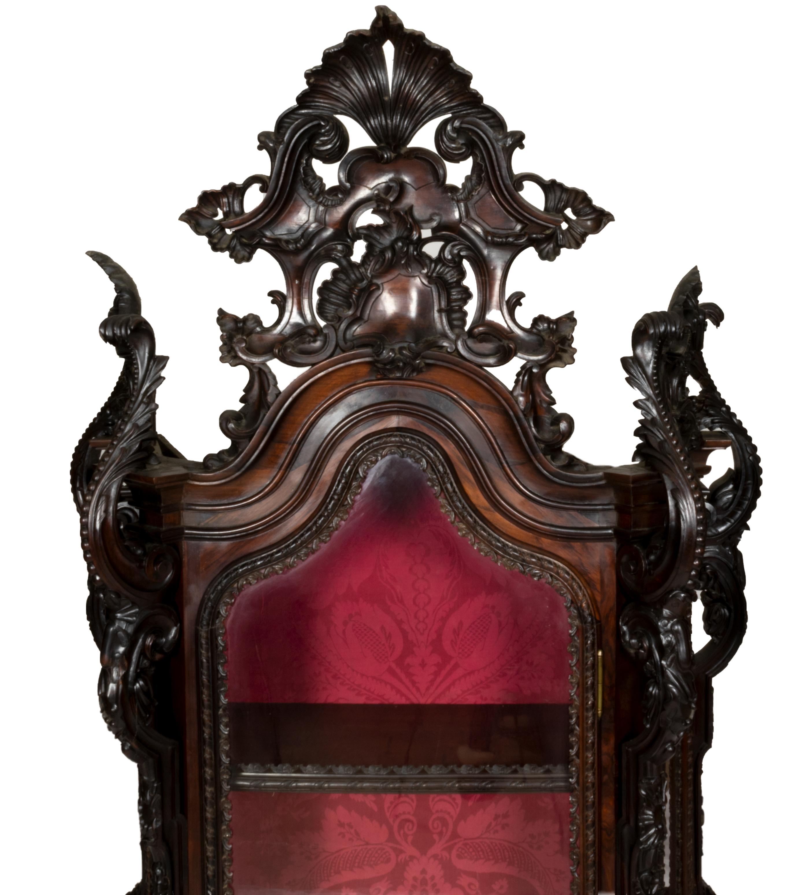 Rare vitrine baroque avec podium, 18ème siècle en vente 6