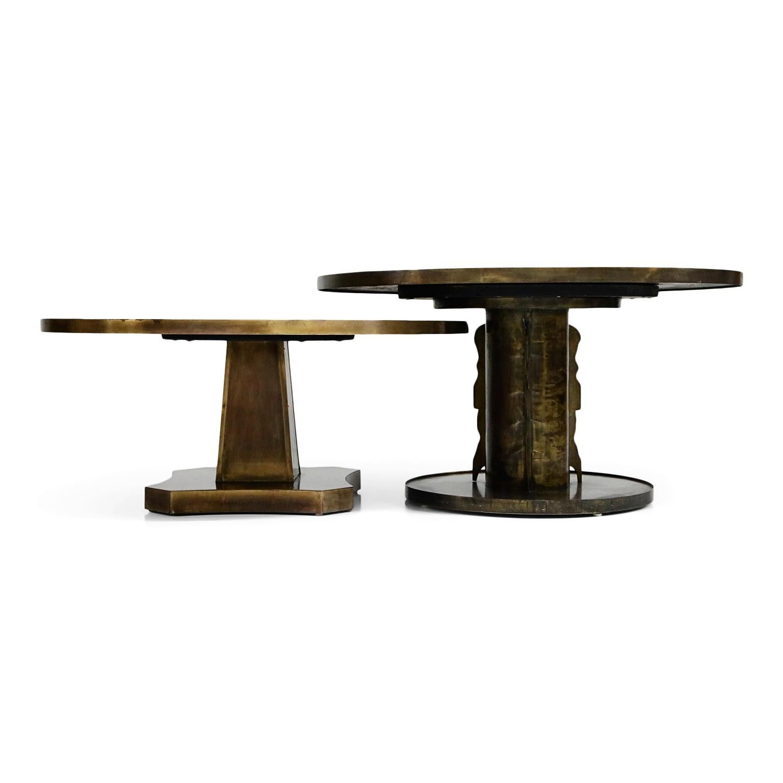 Rare Base & Acid Etched Bronze Classical Table by Philip & Kelvin LaVerne, 1960s 13