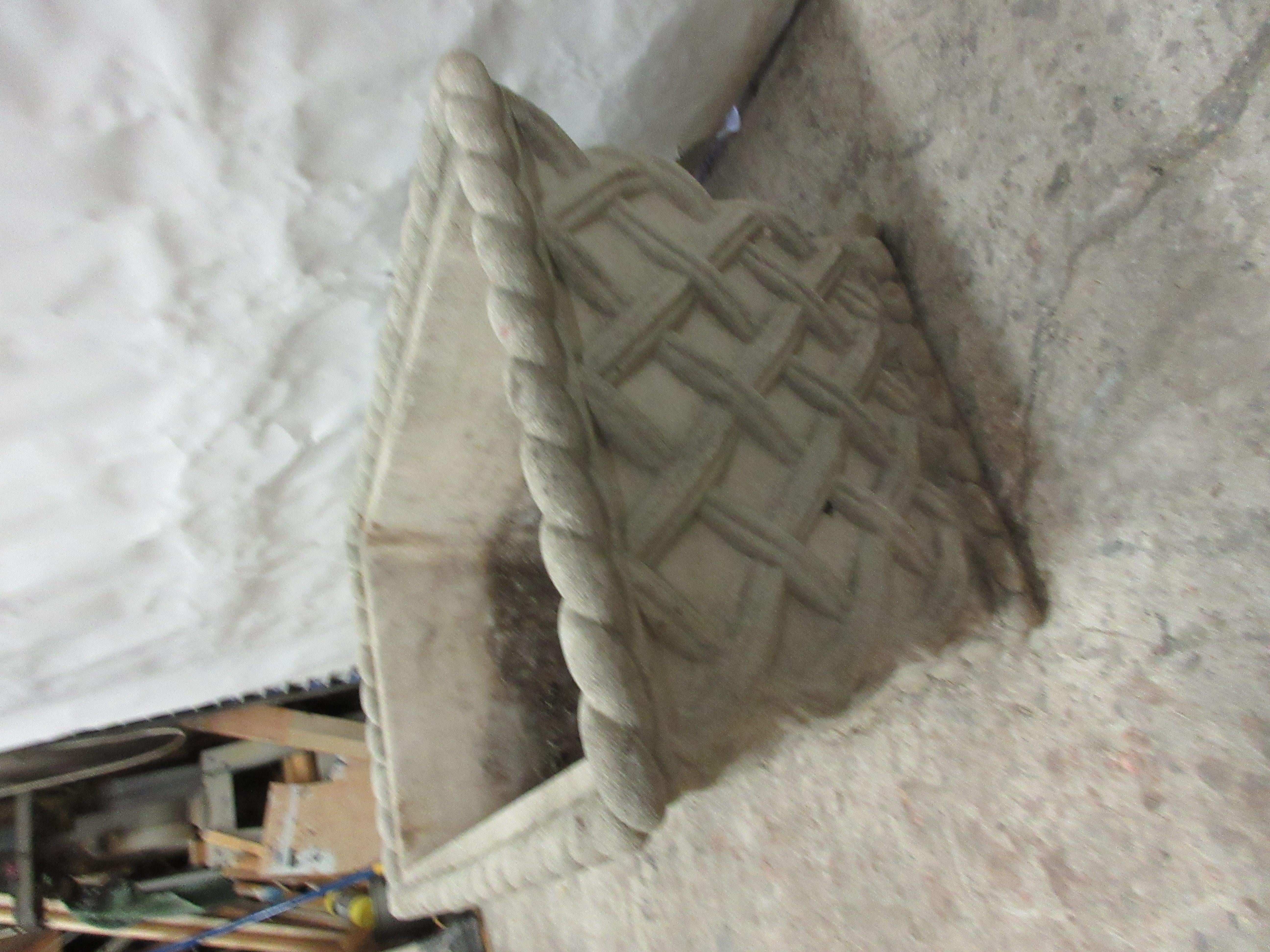 Rare Basket Weave Planter In Good Condition For Sale In Hollywood, FL