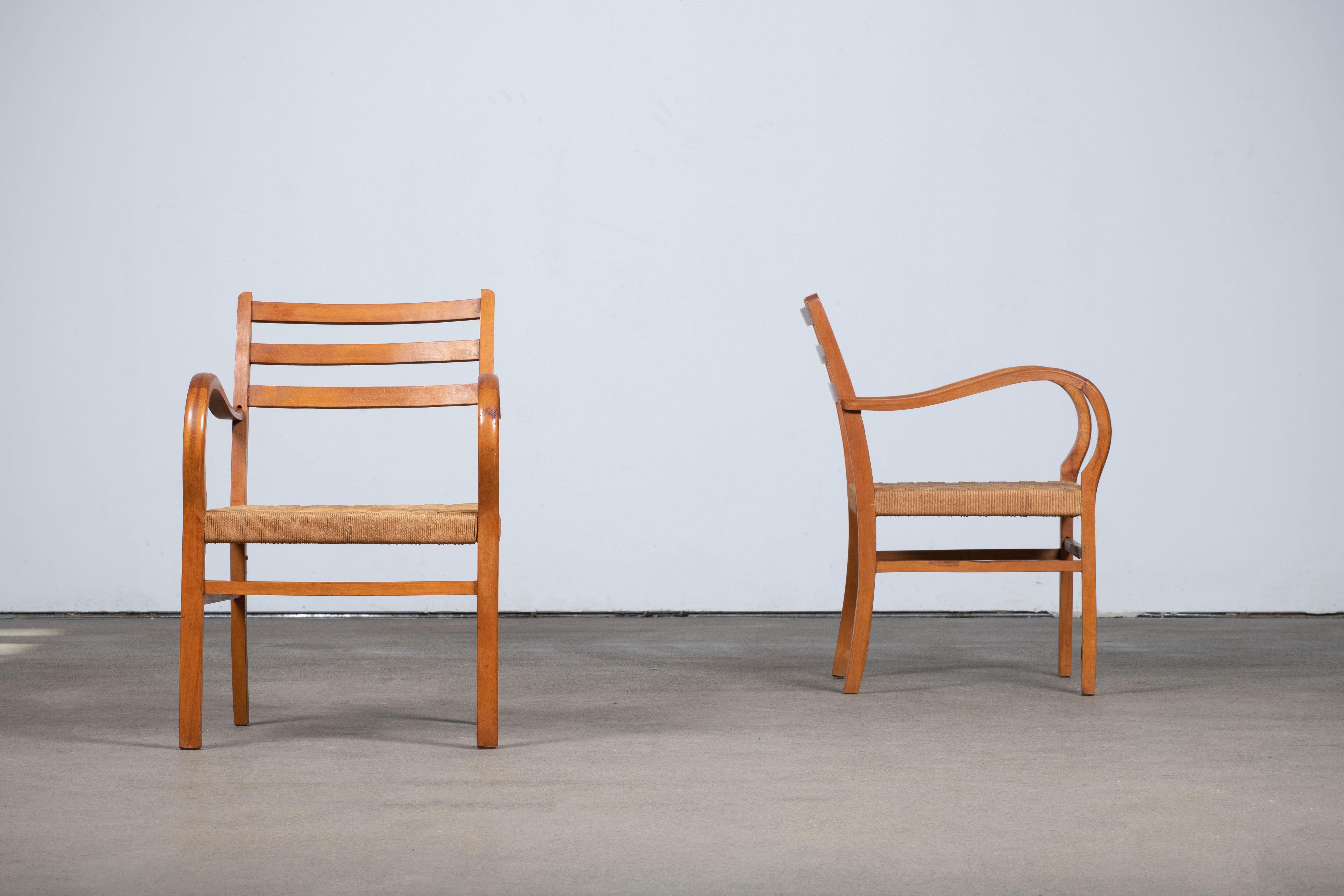 Seltene Bauhaus-Sessel von Erich Dieckmann, 1925 (Handgewebt) im Angebot