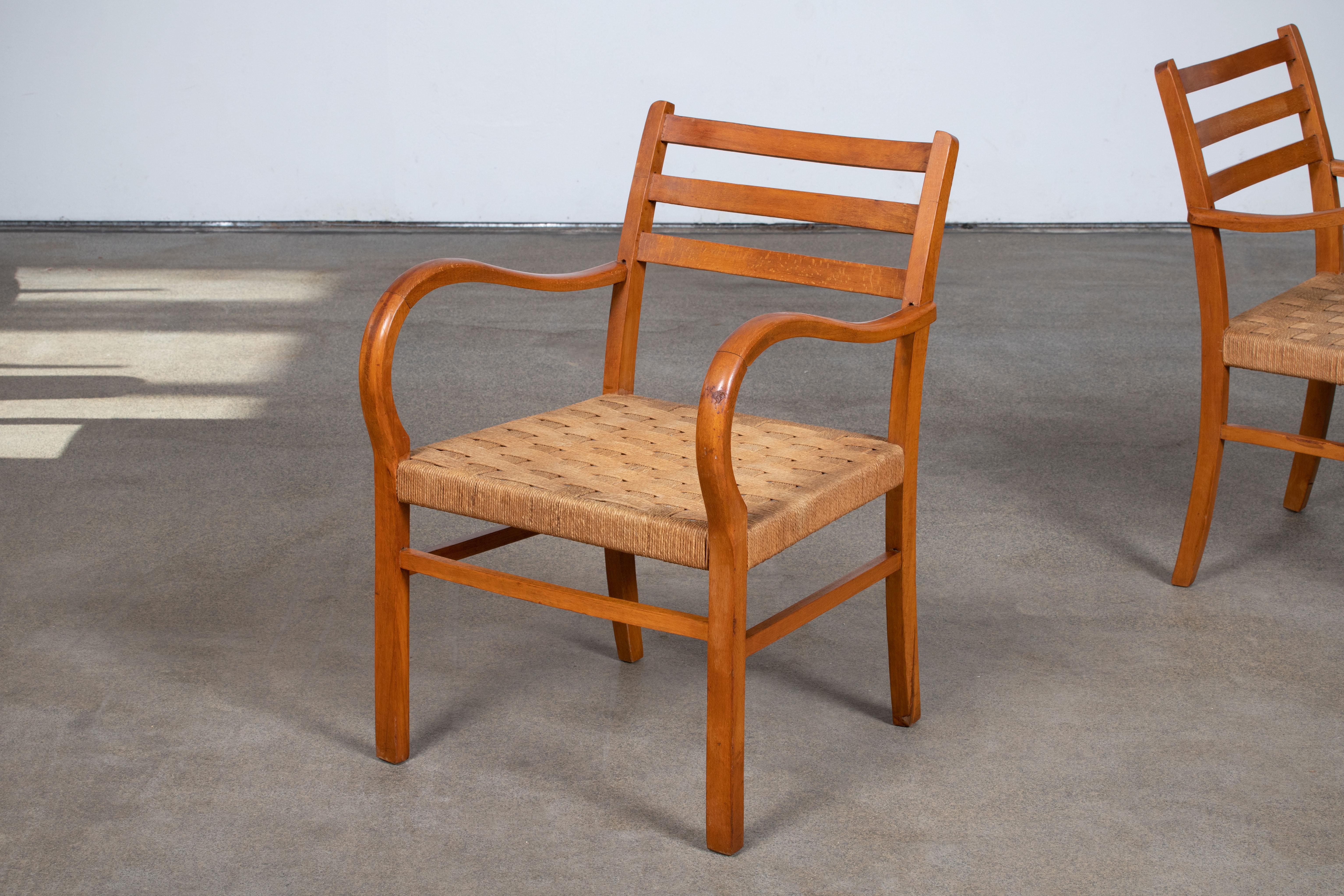 Seltene Bauhaus-Sessel von Erich Dieckmann, 1925 (Seil) im Angebot