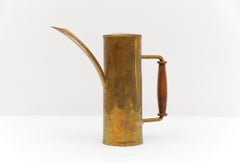 Rare Bauhaus Brass and Wood Watering Can, 1950s Germany
