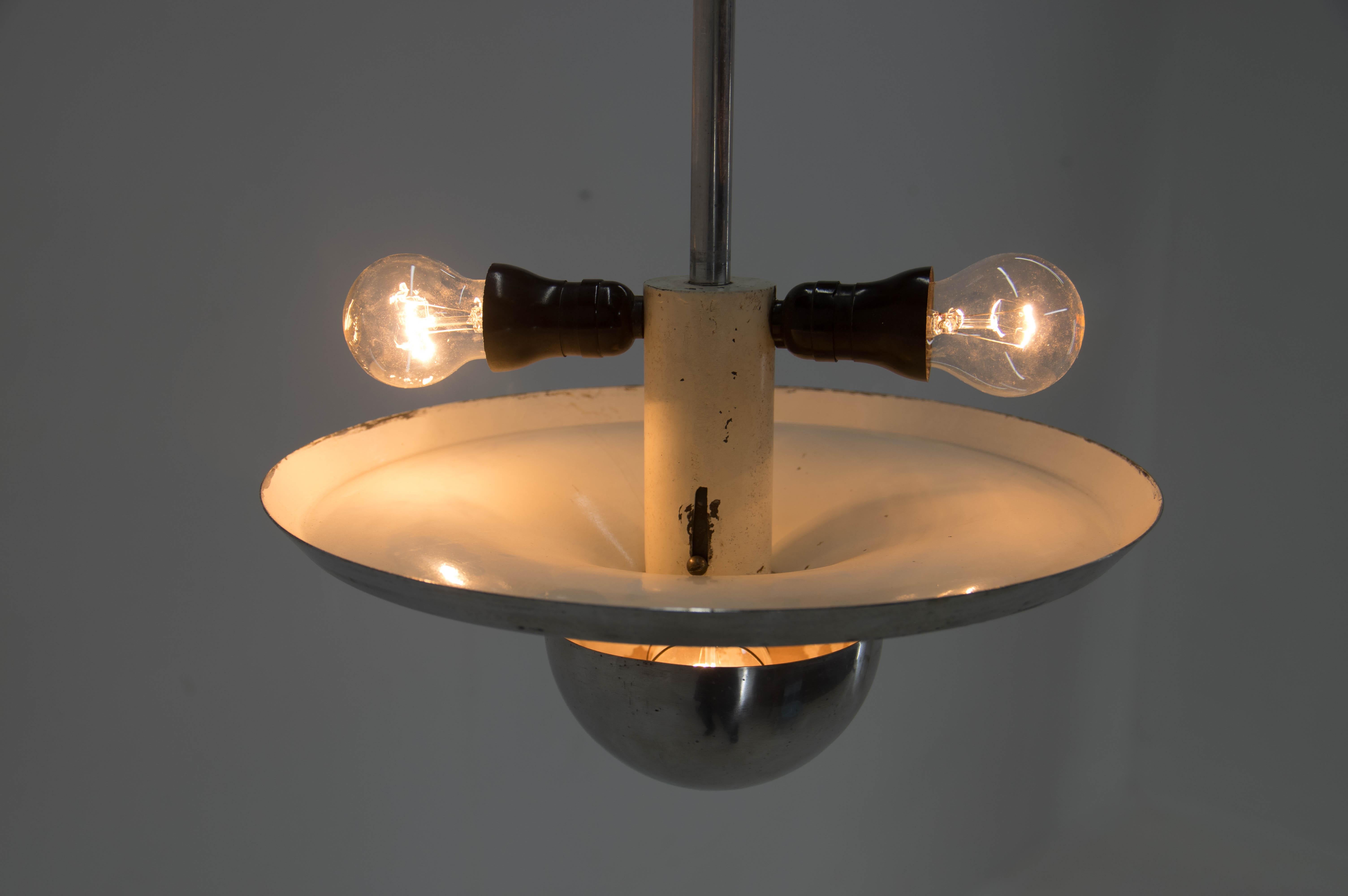 Rare Bauhaus Chandelier by Franta Anyz, 1930s In Good Condition For Sale In Praha, CZ