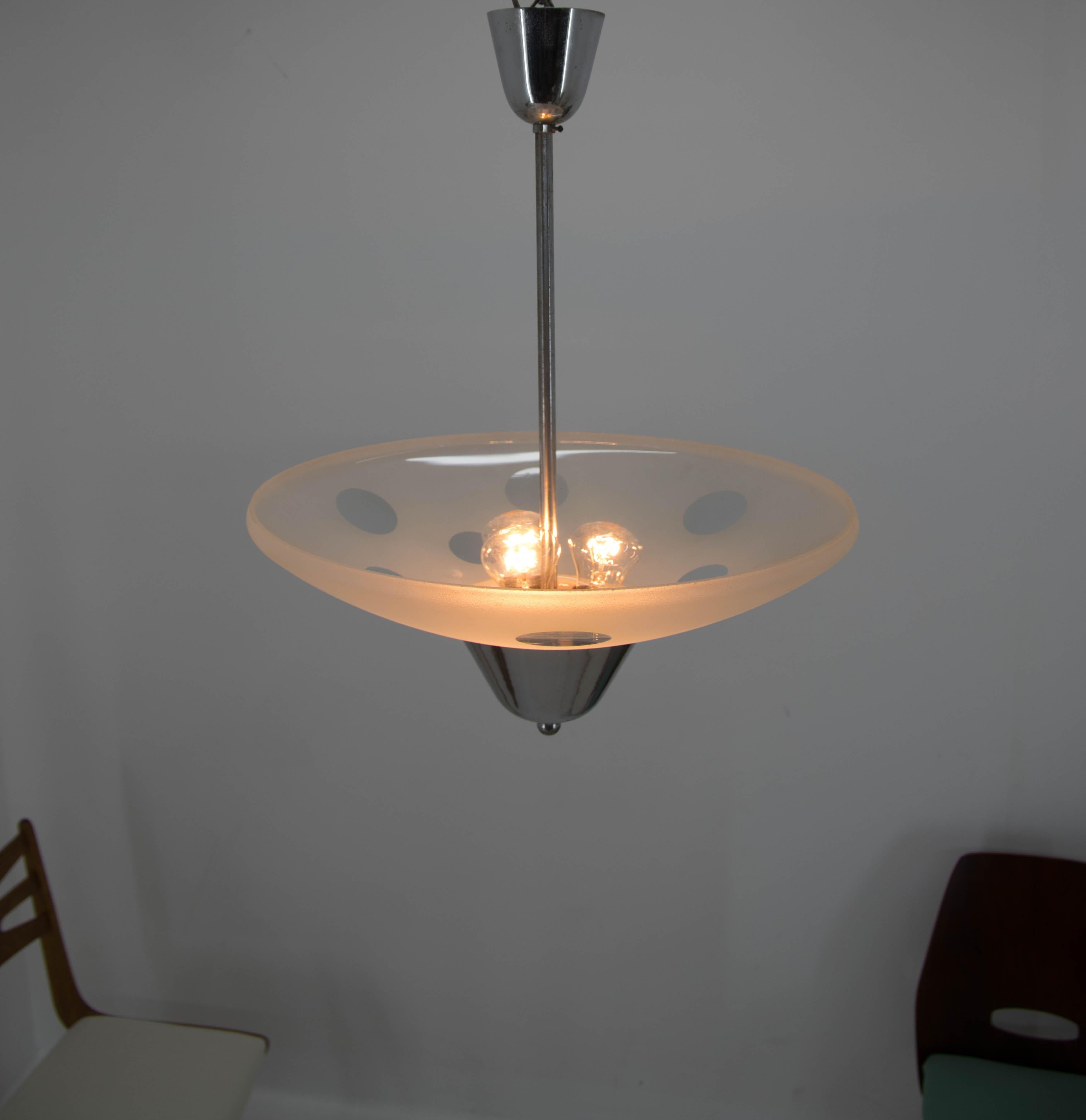 Rare Bauhaus Chandelier by Franta Anyz for Napako, 1940s In Good Condition For Sale In Praha, CZ
