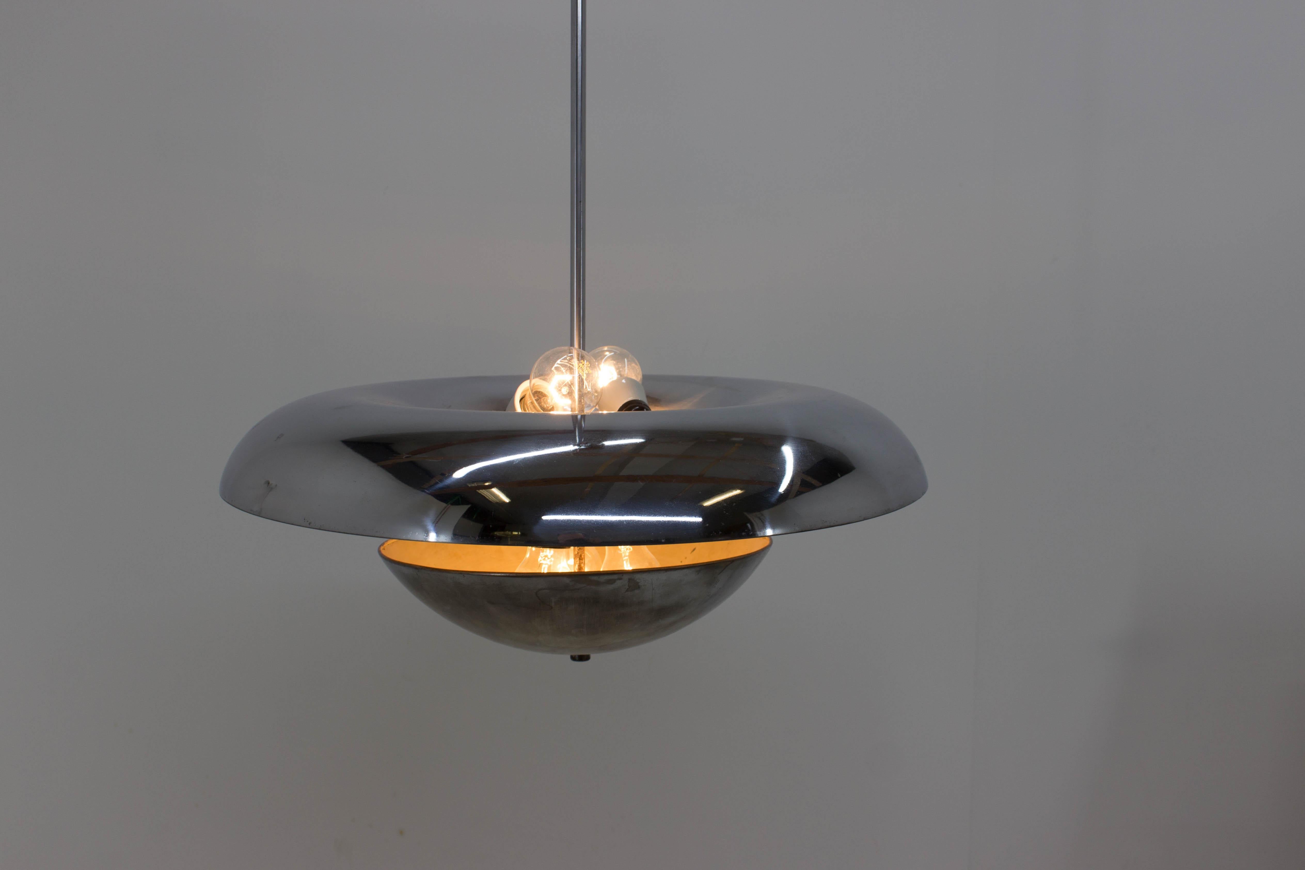 Mid-20th Century Rare Bauhaus Chandelier by Frantisek Anyz for Napako, 1930s