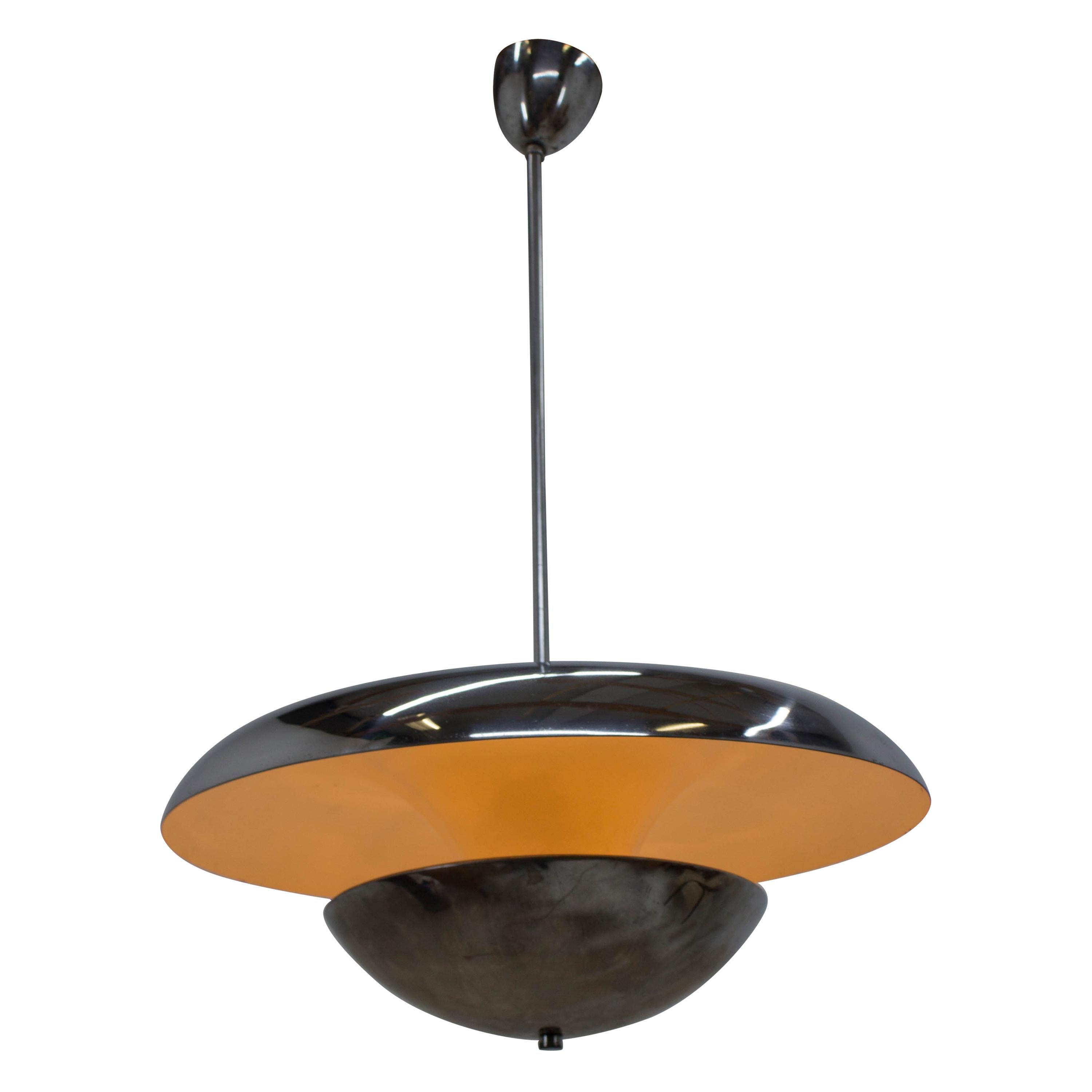 Rare Bauhaus Chandelier by Frantisek Anyz for Napako, 1930s