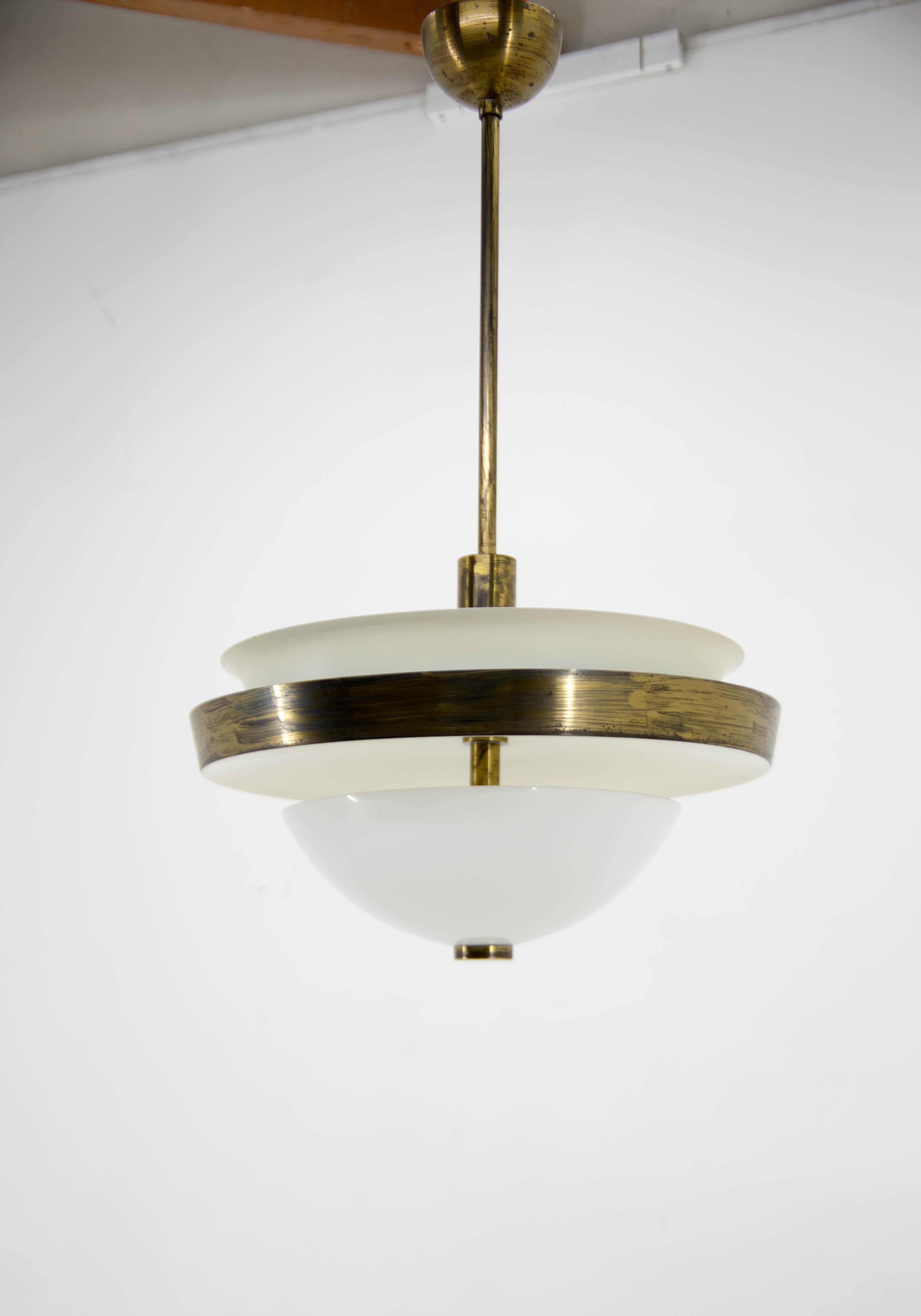 Rare Bauhaus Chandelier by IAS, 1930s For Sale 7