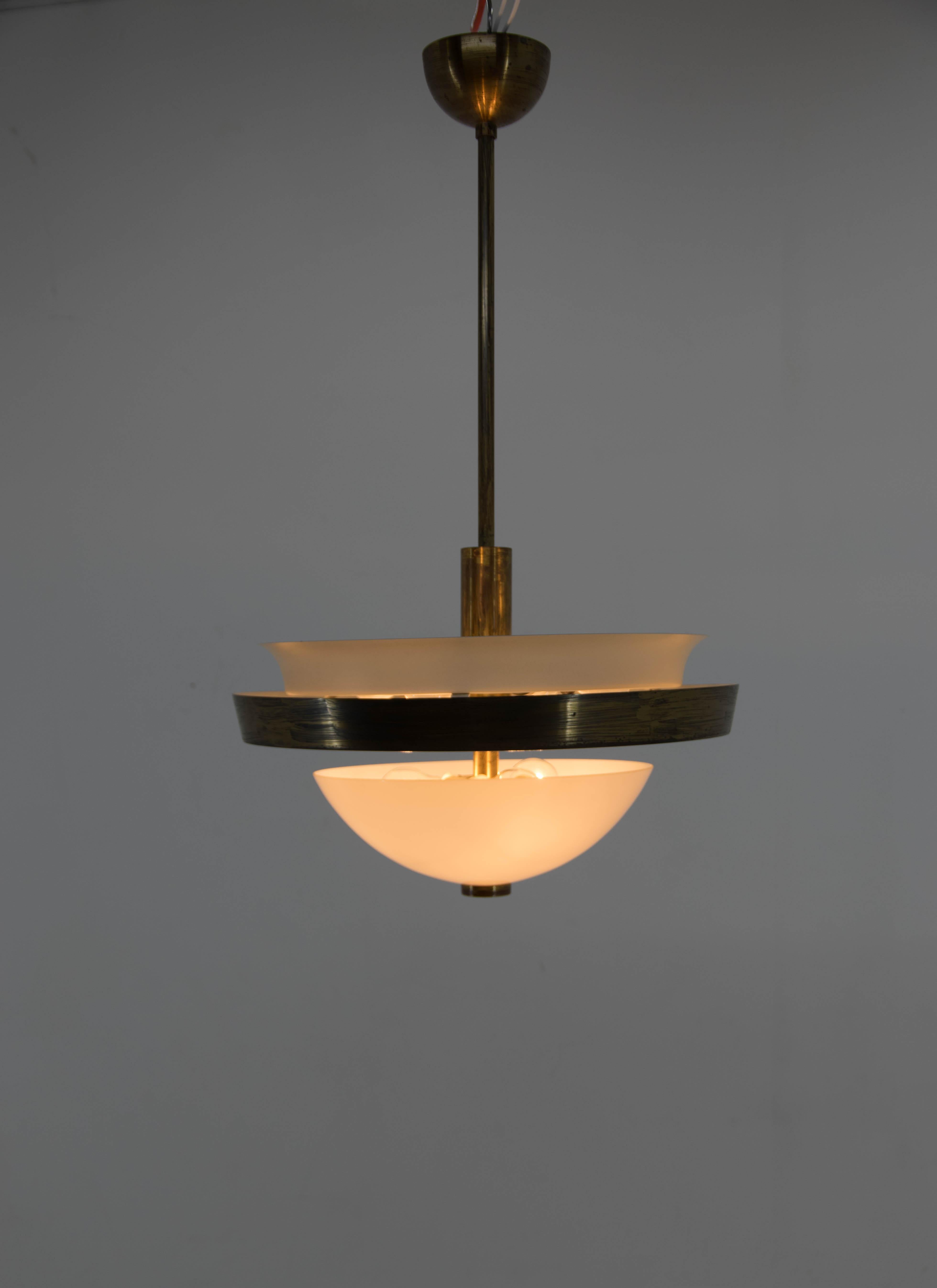 Rare Bauhaus Chandelier by IAS, 1930s For Sale 1