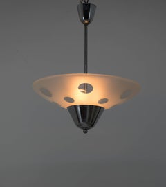 Rare Bauhaus Chandelier by Napako, 1940s