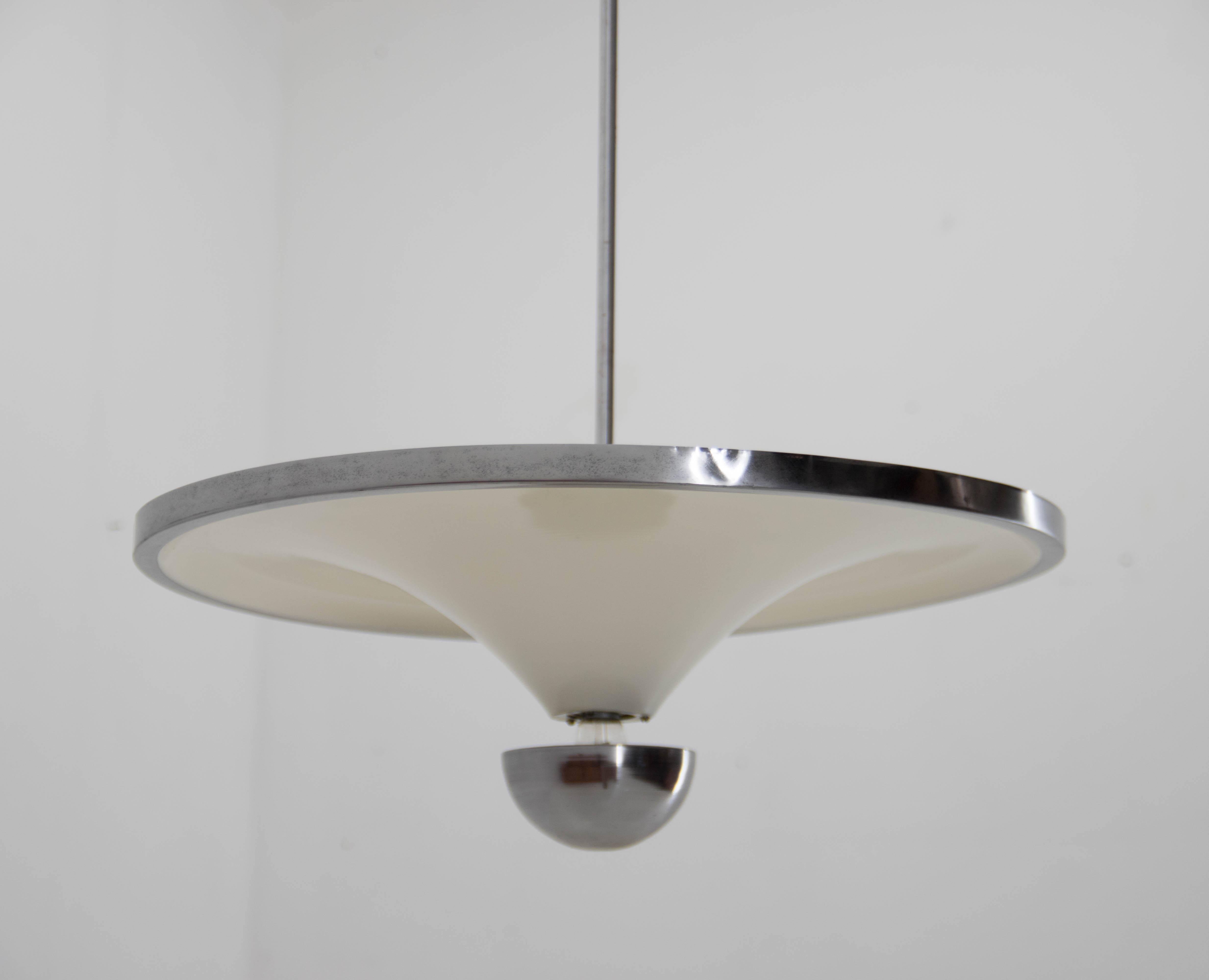 Rare Bauhaus Chandelier with Indirect Light by IAS, 1920s For Sale 3