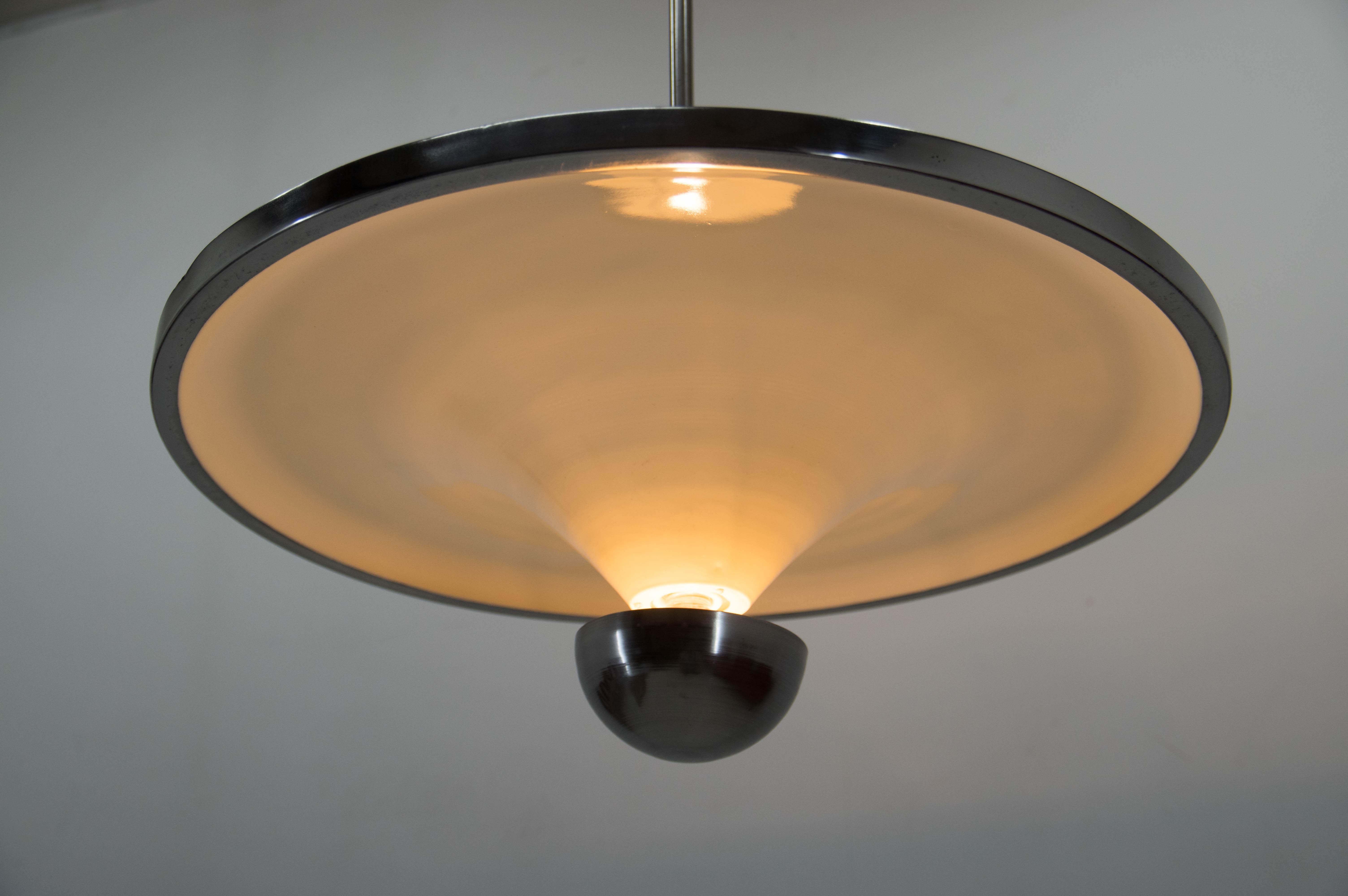 Rare Bauhaus Chandelier with Indirect Light by IAS, 1920s For Sale 6