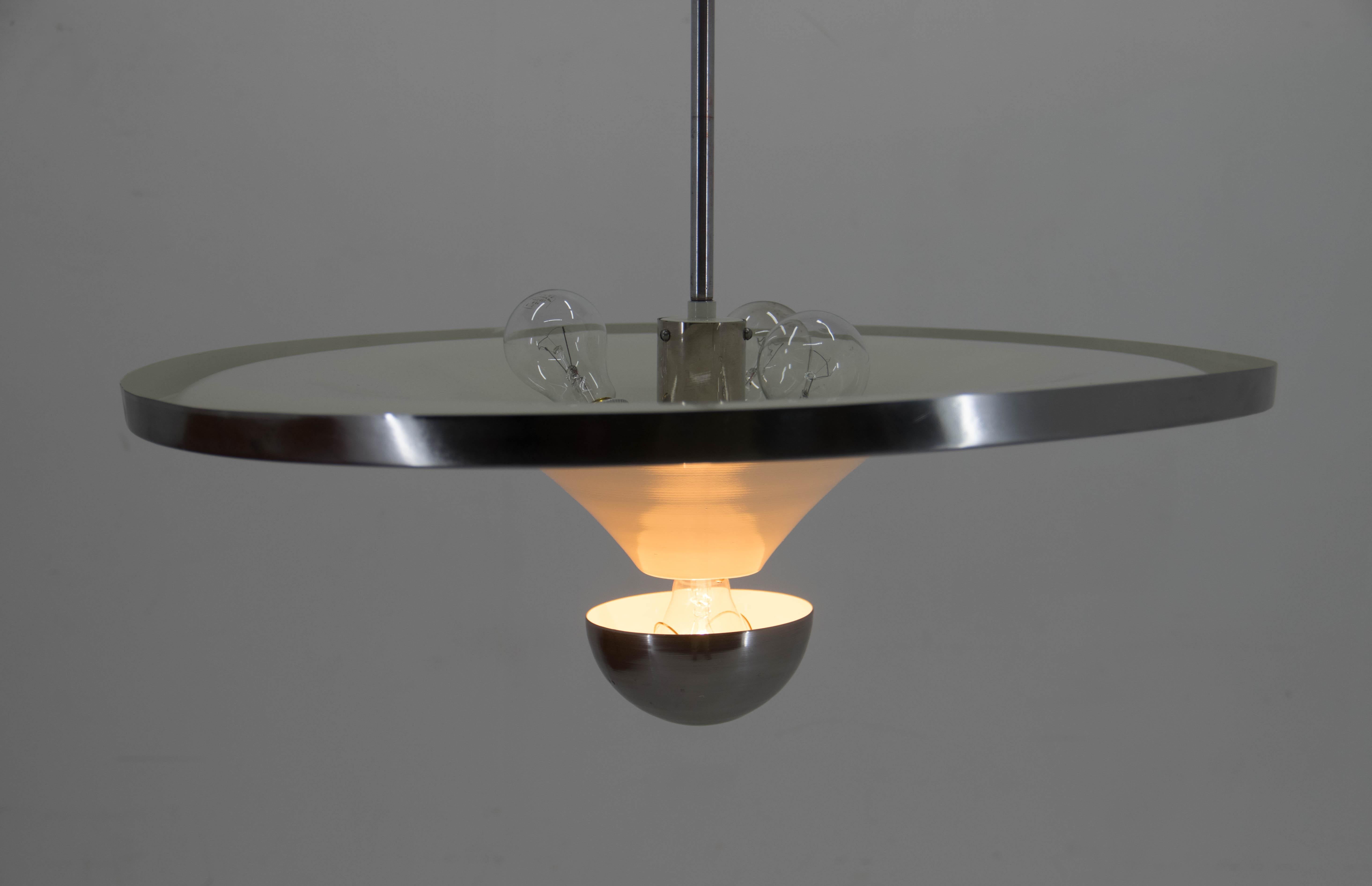 Rare Bauhaus Chandelier with Indirect Light by IAS, 1920s For Sale 5