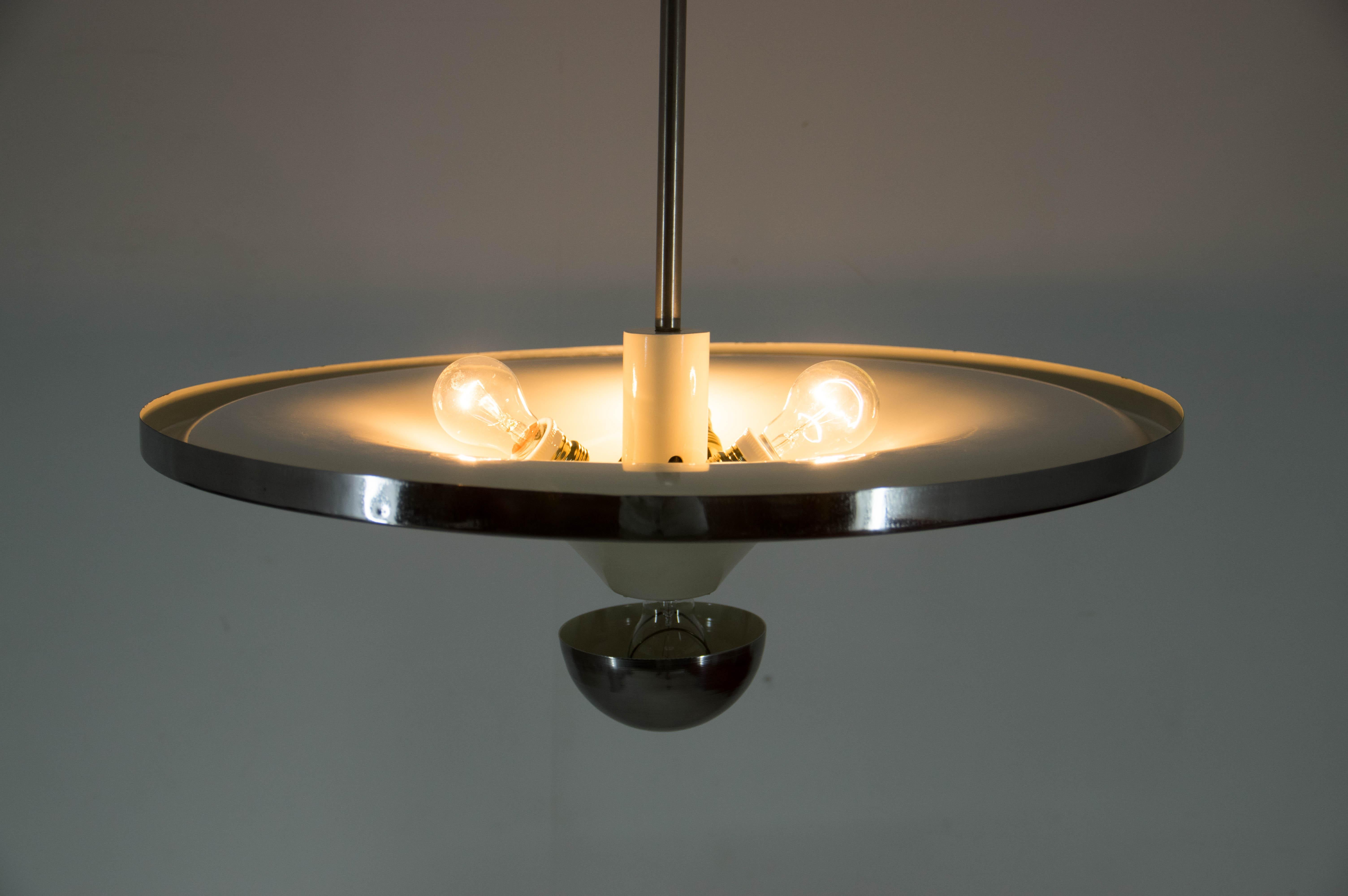 Rare Bauhaus Chandelier with Indirect Light by IAS, 1920s For Sale 10