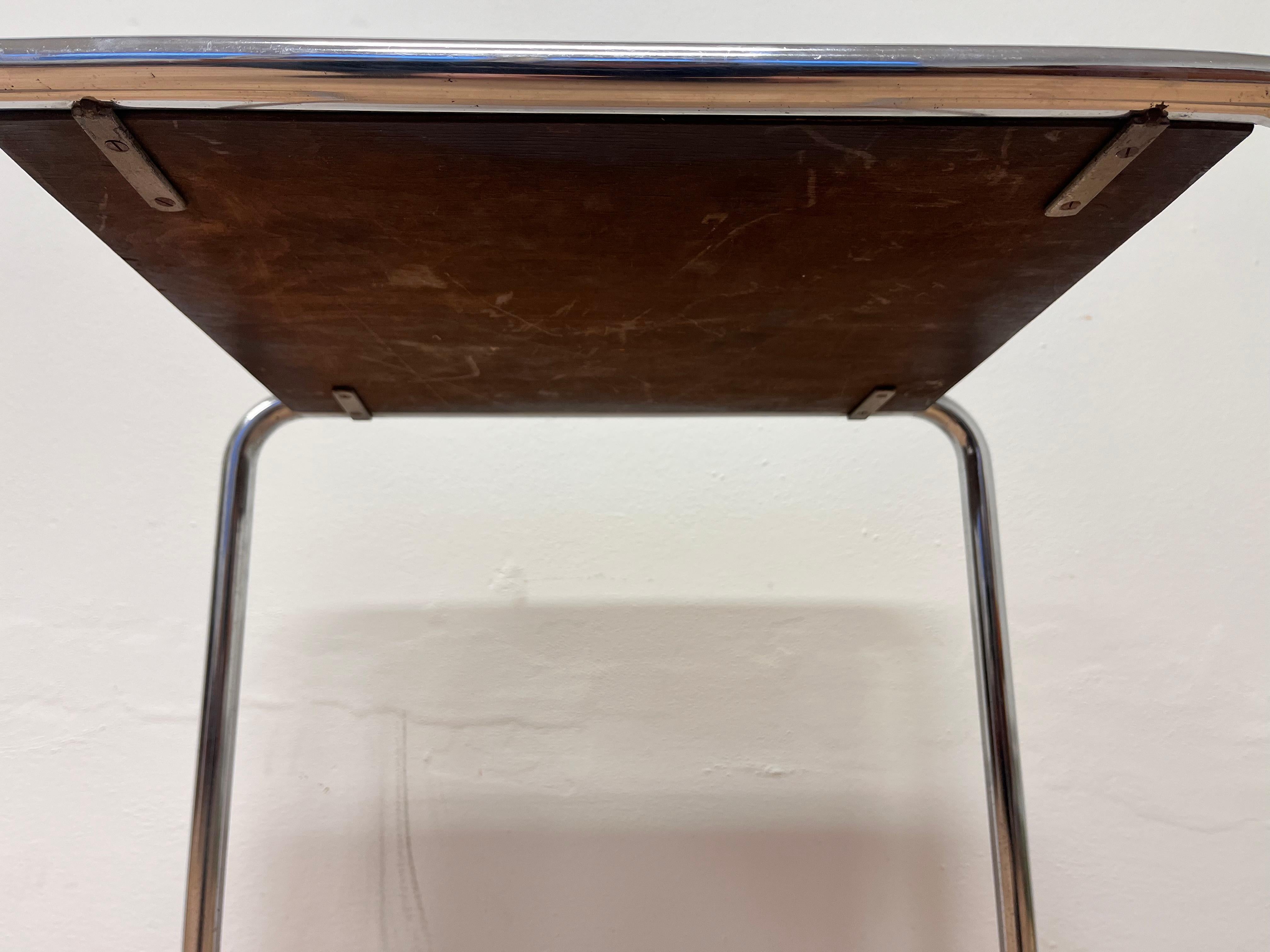 Czech Rare Bauhaus chrome Nesting Table B9, Marcel Breuer-1930s For Sale