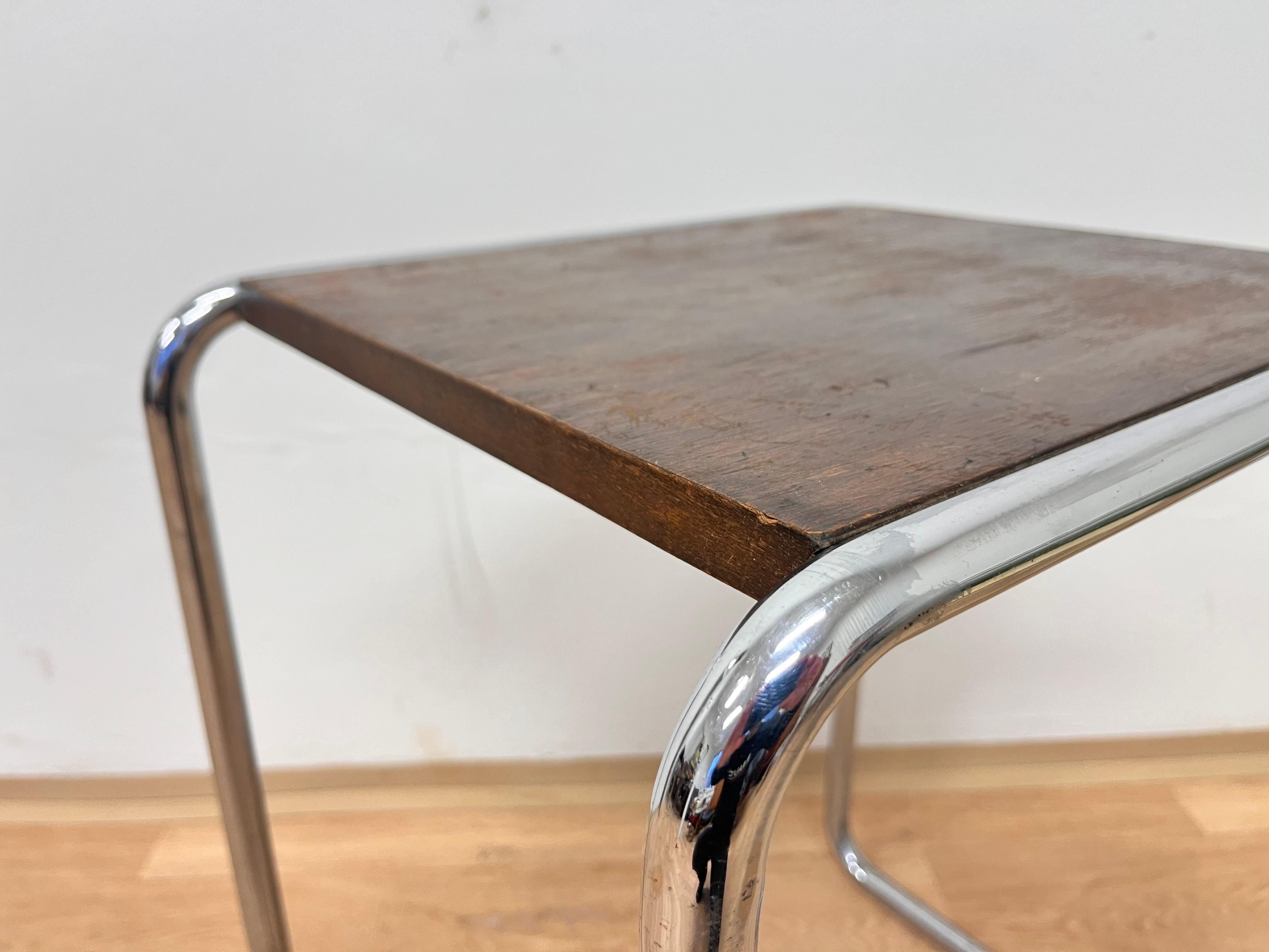 Mid-20th Century Rare Bauhaus chrome Nesting Table B9, Marcel Breuer-1930s For Sale